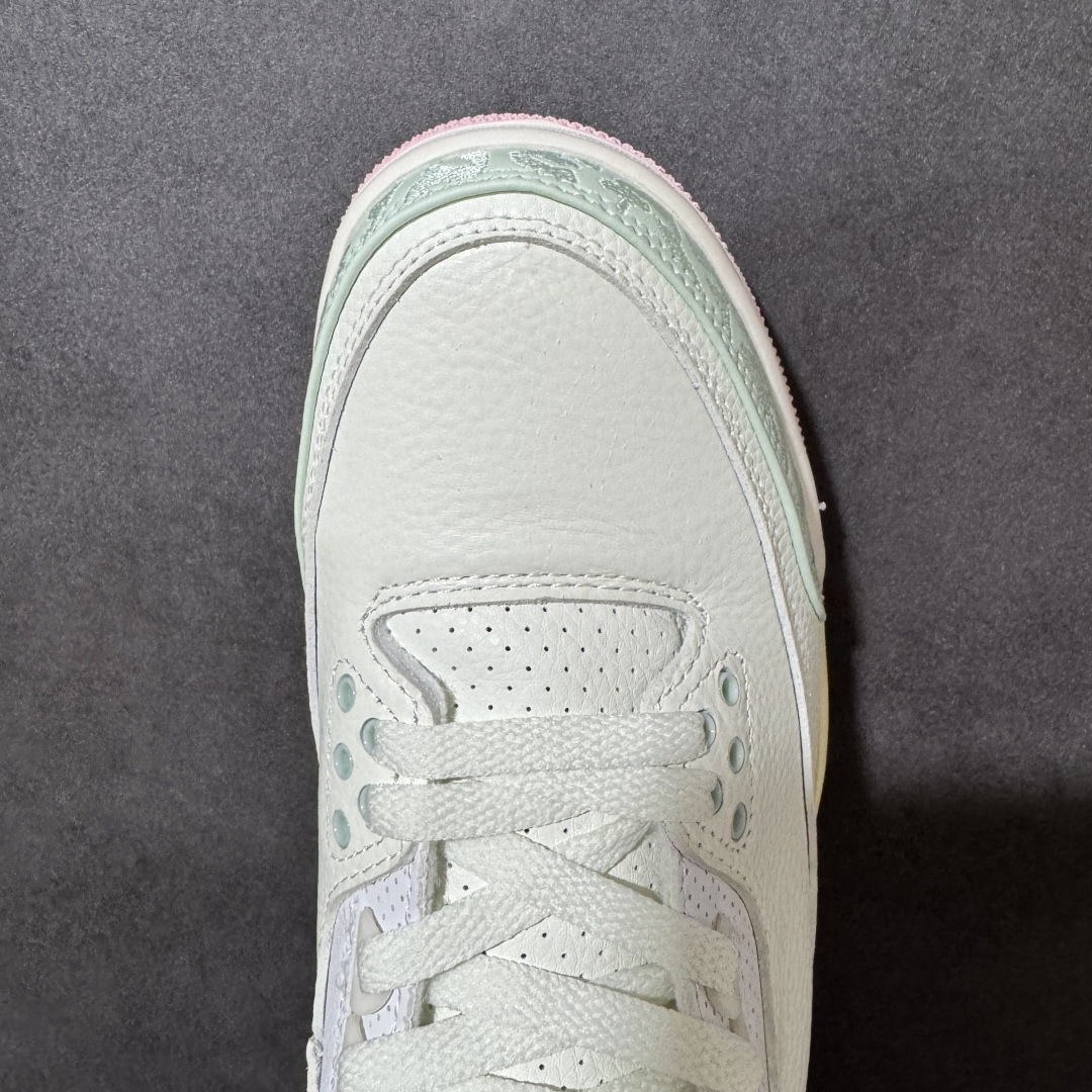 图片[5]-【公司级】NK Air Jordan 3 Retro 原装配色 最强性价比AJ3 同价区间无对手‼ #原装头层材料 用料绝不含糊 #正确荔枝纹路 客供原厂磨具 清洁度 电绣工艺 皮料切割干净无任何毛边 #细节完美 质感出众的白色皮革搭配经典爆裂纹 上脚效果极佳 区别市面小作坊 货号：CF9249 011 尺码：36 36.5 37.5 38 38.5 39 40 40.5 41 42 42.5 43 44 44.5 45-选品中心