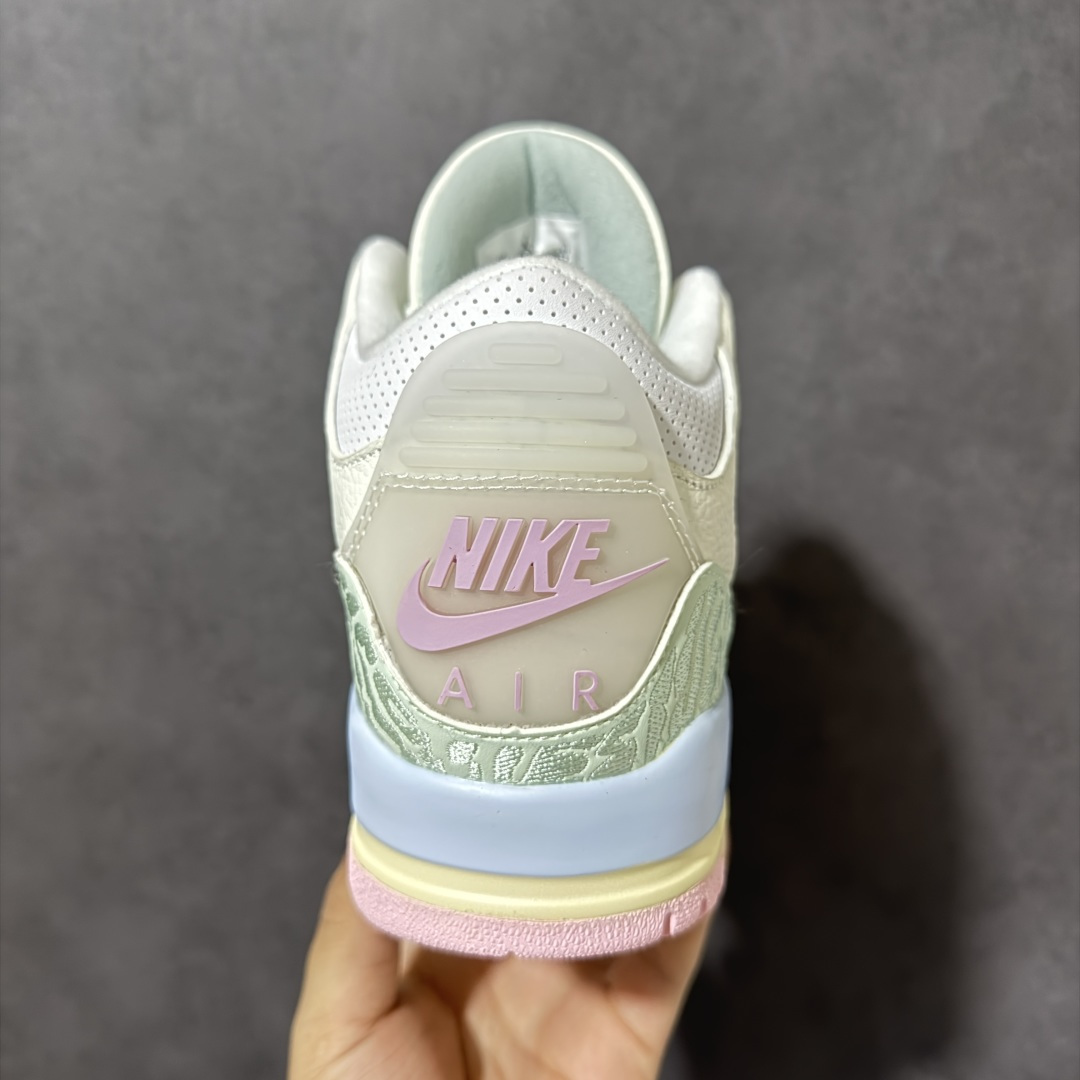 图片[4]-【公司级】NK Air Jordan 3 Retro 原装配色 最强性价比AJ3 同价区间无对手‼ #原装头层材料 用料绝不含糊 #正确荔枝纹路 客供原厂磨具 清洁度 电绣工艺 皮料切割干净无任何毛边 #细节完美 质感出众的白色皮革搭配经典爆裂纹 上脚效果极佳 区别市面小作坊 货号：CF9249 011 尺码：36 36.5 37.5 38 38.5 39 40 40.5 41 42 42.5 43 44 44.5 45-选品中心