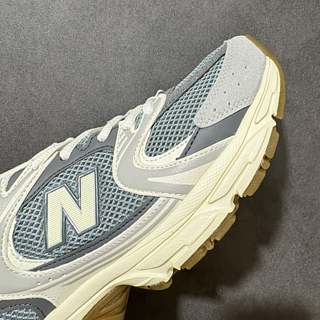 图片[8]-【公司级】New Balance NB530 新百伦复古透气跑步鞋 以皮革为主的人气轮廓 以极具复古风范的跑鞋外观呈现 设计上全鞋以简约清爽的纯白色作基底 鞋身覆盖大面积织物网眼材质 并于鞋头、鞋带孔眼片等细节处点缀对比鲜明的反光银镀层凸显 鞋舌、侧身等位置则辅以一贯的「N」字标志和品牌徽标彰显身份 最后通过搭载的 ABZORB 缓震中底完善整体造型 货号：U530SUB 尺码：36-45-选品中心