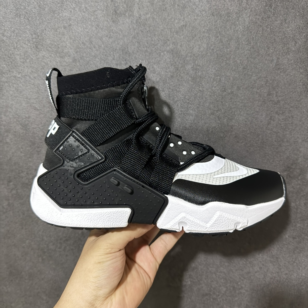【公司级】Nike Air Huarache Gripp Black防滑轻便 高帮跑步鞋 男女同款 黑白 货号:AO1730-005 尺码:36-45 (无半码)-选品中心