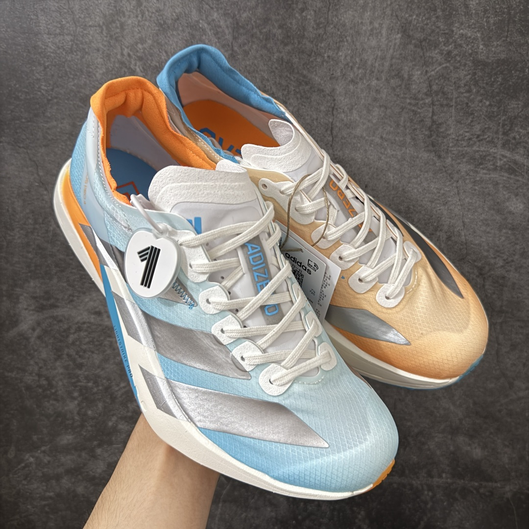 【NO.1纯原】Adidas Adizero Adios Pro 4 M竞训跑步鞋 KH6360 市场独一档品质 区别所有版本 原鞋购入开发数月 原材料 原档案打造 细节版型一比一 独立双层组合底私模.超软弹发泡超临界底 搭配ENERGYRODS 2.0真碳柱，每一步都动力满满 鞋面用的是Lightlock技术，轻透又贴合，就像给脚定制的一样。 中底是全掌Lightstrike Pro泡棉，软弹感超绝 真正一比一还原真实脚感💪🏻 尺码：36 36.5 37 38 38.5 39 40 40.5 41 42 42.5 43 44 44.5 45 46-选品中心