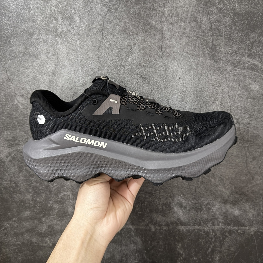 【纯原版】SALOMON萨洛蒙 ULTRA GLIDE 4 减震轻便透气舒适全地形 越野跑鞋 男款 黑灰 491412 潮流越野机能户外休闲运动跑步鞋 采用透气网布与防护皮革组合鞋面材质 牛角扣系带开合 欧索莱环保去臭环型组合鞋垫 外置4D先进科技以及Contagrip大底 尺码：39-44-选品中心
