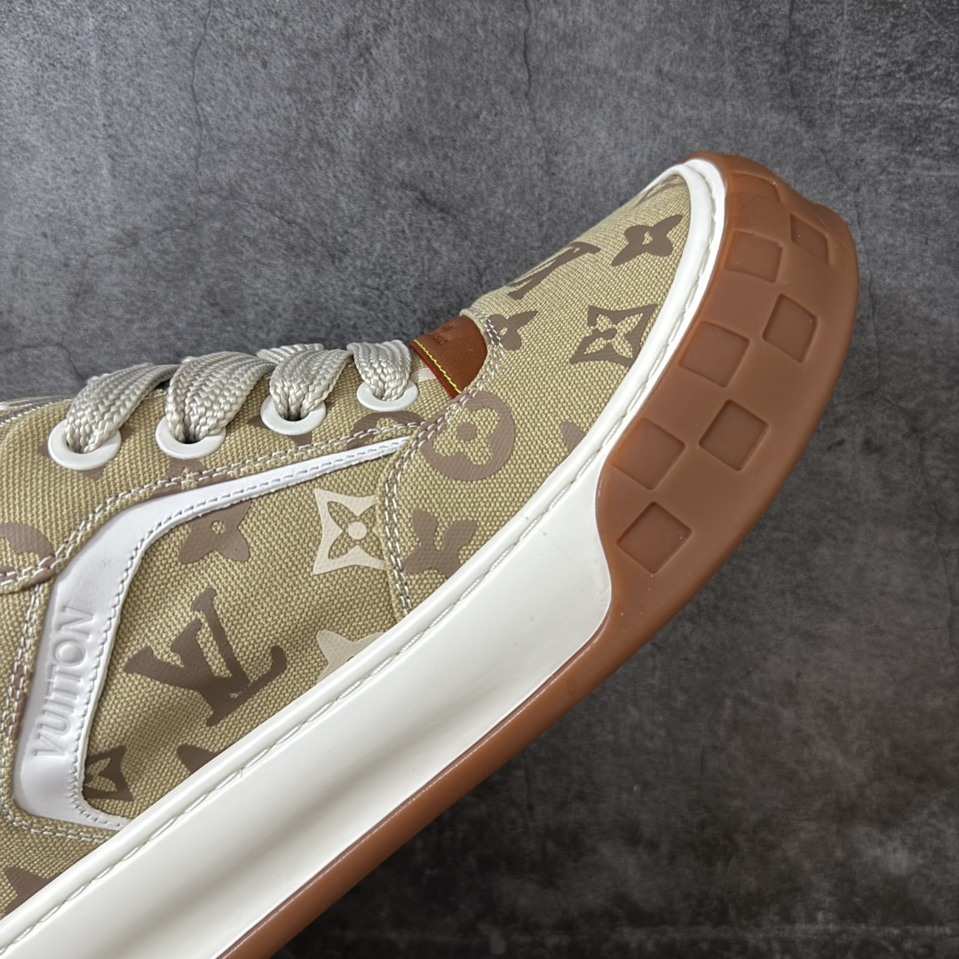 图片[6]-【HS顶级礼盒版】LV 路易威登LOUIS VUITTON Tilted Low Sneakers 倾斜系列低帮复古休闲运动文化百搭板鞋 2026早春款板鞋 饼干鞋 礼盒包装 私模开发大底 正确细节 原鞋原材料1：1打造 完美版型做工 欢迎对比市场任何品质的货品 广东原产 专业LV大厂出品 正确底 大底开发近半年 原楦型开发纸版 全鞋原材料打造 细节 针车 烫金 中底无可挑剔 包装说明书防尘布袋物件(附送官方快递加固牛皮纸外盒!!)# 尺码：39 40 41 42 43 44 45 46-选品中心