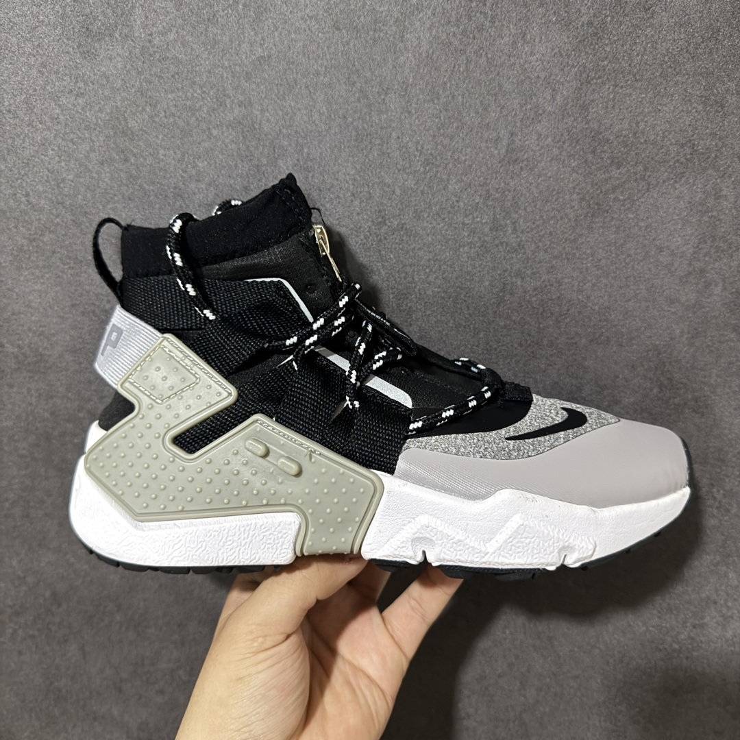【公司级】Nike Air Huarache Gripp Black防滑轻便 高帮跑步鞋 男女同款 黑蓝 货号:AO1730-004 尺码:36-45 (无半码)-选品中心