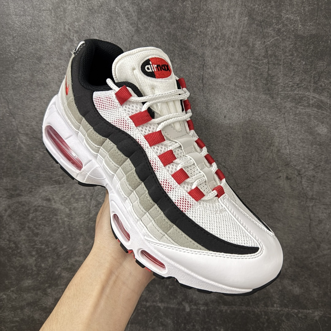 图片[3]-【KZ2.0版本】Nike Air Max 95 灰白红 货号：IB7862-100 外贸顶级专供 区别先行版 全部配色原鞋原尺码开发生产 极致还原 全部原厂材料一比一打造 一眼ZP既视感 欢迎对比市场版本 尺码：40 40.5 41 42 42.5 43 44 44.5 45 46 46.5 47.5 48 48.5-选品中心