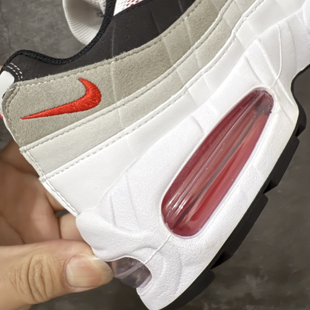 图片[3]-【KZ2.0版本】Nike Air Max 95 灰白红 货号：IB7862-100 外贸顶级专供 区别先行版 全部配色原鞋原尺码开发生产 极致还原 全部原厂材料一比一打造 一眼ZP既视感 欢迎对比市场版本 尺码：40 40.5 41 42 42.5 43 44 44.5 45 46 46.5 47.5 48 48.5-选品中心