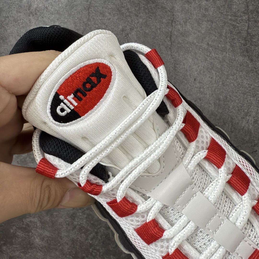 图片[6]-【KZ2.0版本】Nike Air Max 95 灰白红 货号：IB7862-100 外贸顶级专供 区别先行版 全部配色原鞋原尺码开发生产 极致还原 全部原厂材料一比一打造 一眼ZP既视感 欢迎对比市场版本 尺码：40 40.5 41 42 42.5 43 44 44.5 45 46 46.5 47.5 48 48.5-选品中心