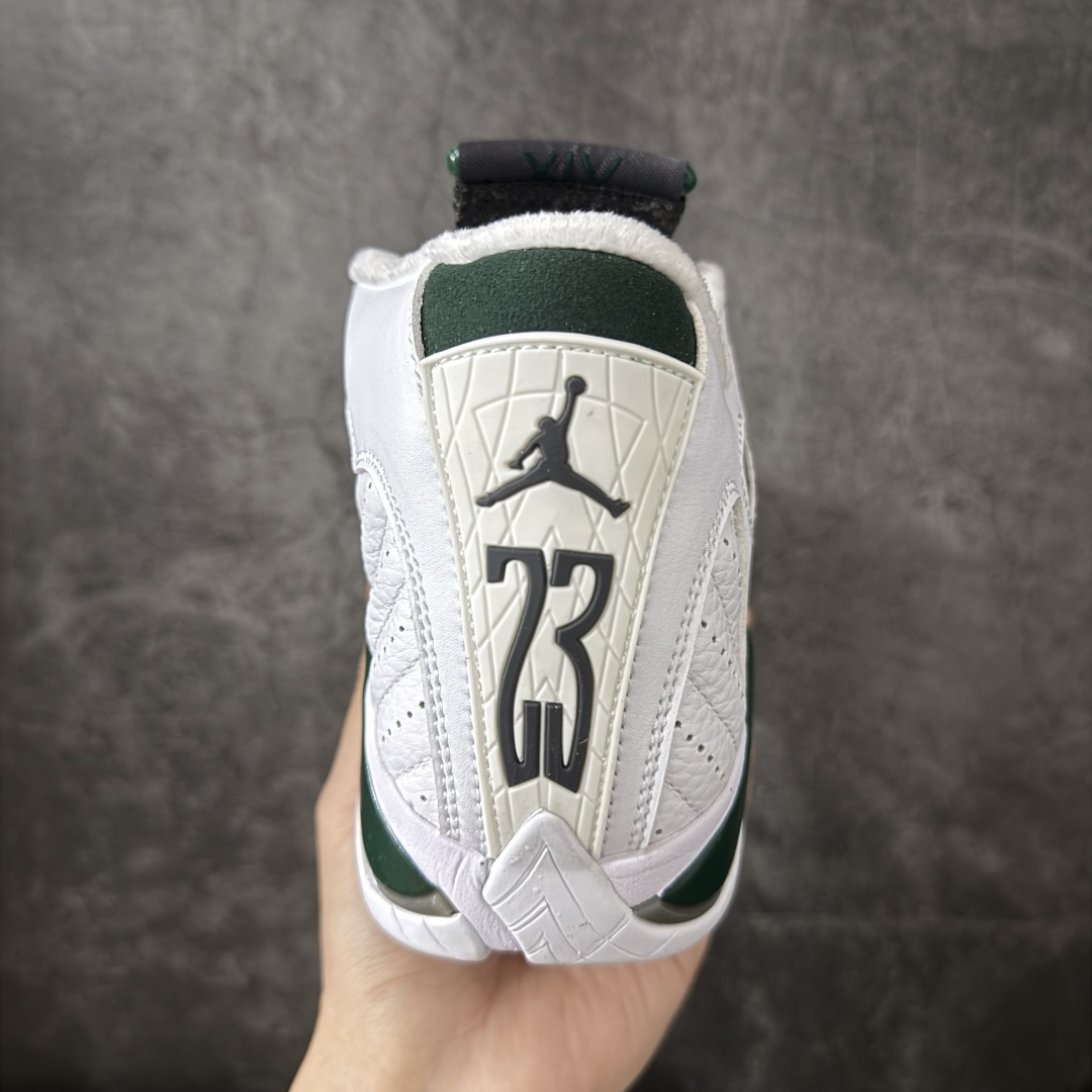 图片[4]-【TK至尊版】Air Jordan 14 Retro AJ14乔14 文化篮球鞋 白绿 311832-131 圈内知名口碑大厂出品 原楦原纸板 原厂皮料 高端外贸充正 零售专供品质 极致一眼正品既视感 高端外贸零售专供品质 尺码：40 40.5 41 42 42.5 43 44 44.5 45 46 47.5 48.5-选品中心