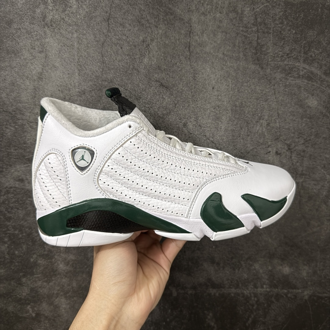 【TK至尊版】Air Jordan 14 Retro AJ14乔14 文化篮球鞋 白绿 311832-131 圈内知名口碑大厂出品 原楦原纸板 原厂皮料 高端外贸充正 零售专供品质 极致一眼正品既视感 高端外贸零售专供品质 尺码：40 40.5 41 42 42.5 43 44 44.5 45 46 47.5 48.5-选品中心