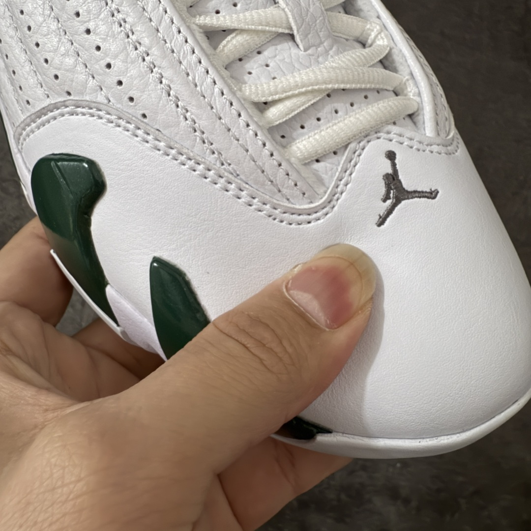 图片[5]-【TK至尊版】Air Jordan 14 Retro AJ14乔14 文化篮球鞋 白绿 311832-131 圈内知名口碑大厂出品 原楦原纸板 原厂皮料 高端外贸充正 零售专供品质 极致一眼正品既视感 高端外贸零售专供品质 尺码：40 40.5 41 42 42.5 43 44 44.5 45 46 47.5 48.5-选品中心