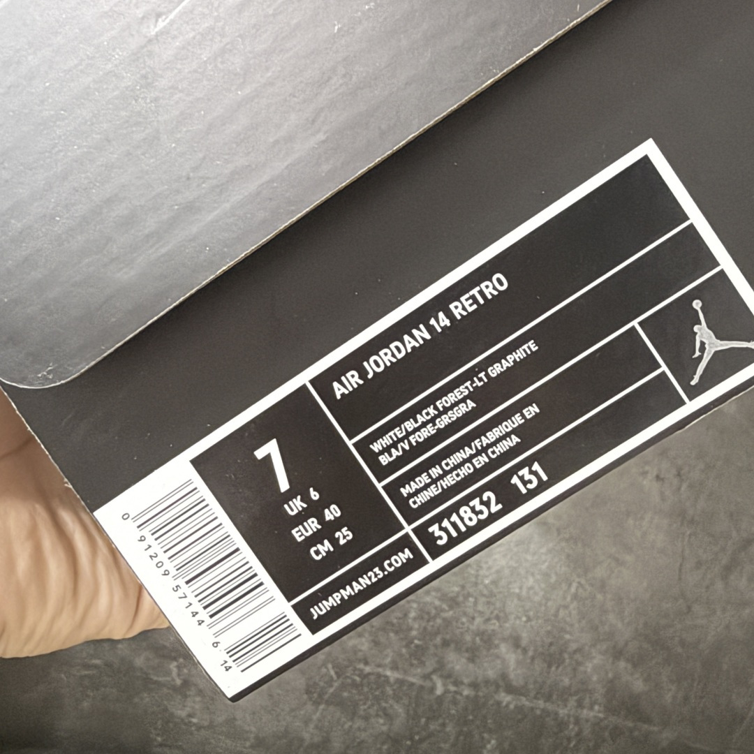 图片[11]-【TK至尊版】Air Jordan 14 Retro AJ14乔14 文化篮球鞋 白绿 311832-131 圈内知名口碑大厂出品 原楦原纸板 原厂皮料 高端外贸充正 零售专供品质 极致一眼正品既视感 高端外贸零售专供品质 尺码：40 40.5 41 42 42.5 43 44 44.5 45 46 47.5 48.5-选品中心
