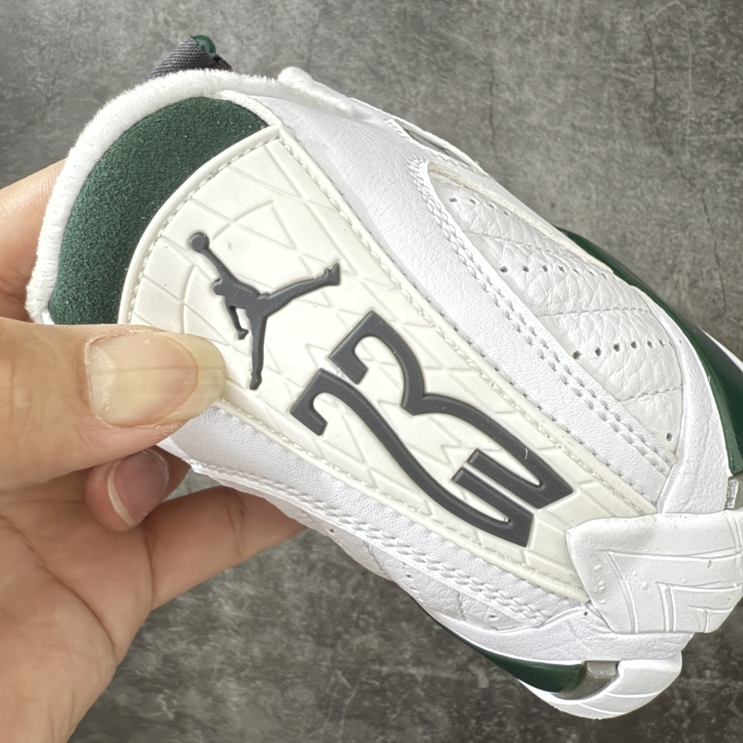 图片[2]-【TK至尊版】Air Jordan 14 Retro AJ14乔14 文化篮球鞋 白绿 311832-131 圈内知名口碑大厂出品 原楦原纸板 原厂皮料 高端外贸充正 零售专供品质 极致一眼正品既视感 高端外贸零售专供品质 尺码：40 40.5 41 42 42.5 43 44 44.5 45 46 47.5 48.5-选品中心