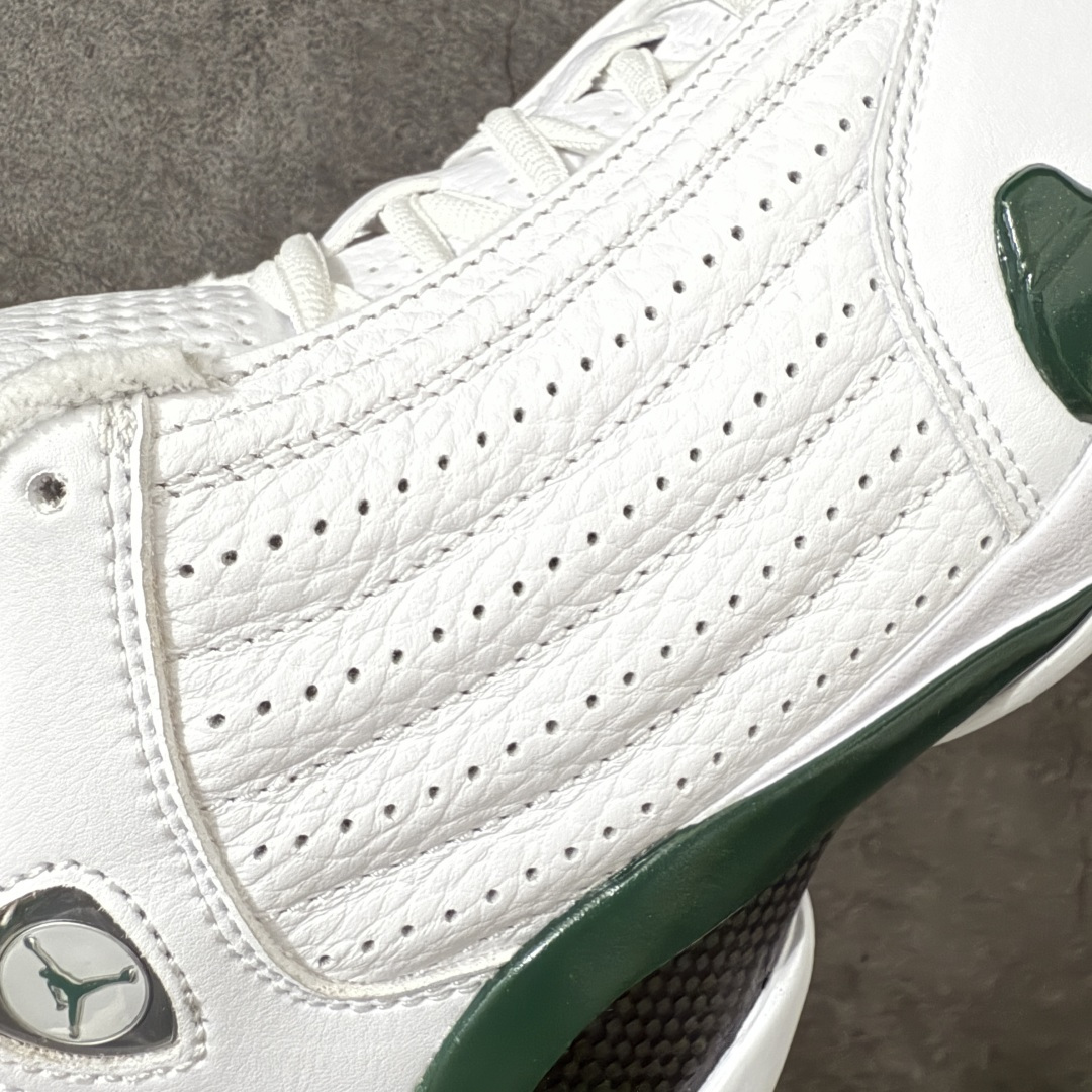 图片[4]-【TK至尊版】Air Jordan 14 Retro AJ14乔14 文化篮球鞋 白绿 311832-131 圈内知名口碑大厂出品 原楦原纸板 原厂皮料 高端外贸充正 零售专供品质 极致一眼正品既视感 高端外贸零售专供品质 尺码：40 40.5 41 42 42.5 43 44 44.5 45 46 47.5 48.5-选品中心