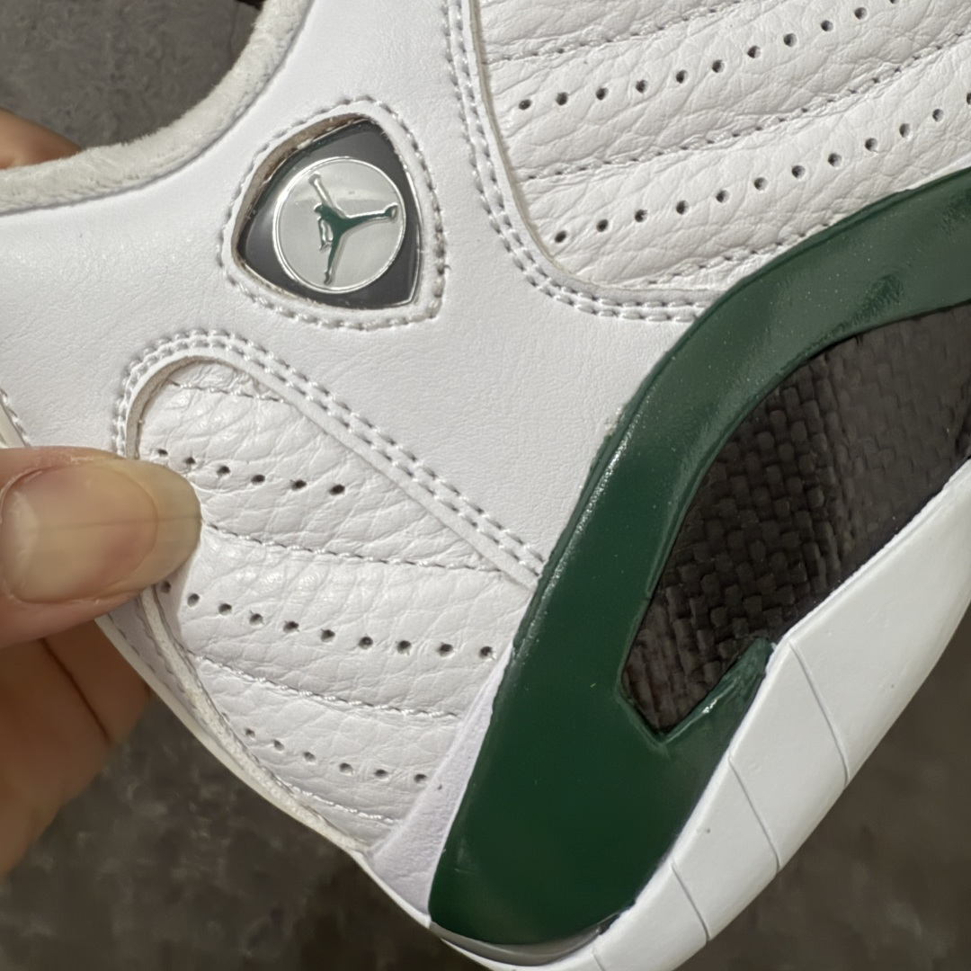 图片[3]-【TK至尊版】Air Jordan 14 Retro AJ14乔14 文化篮球鞋 白绿 311832-131 圈内知名口碑大厂出品 原楦原纸板 原厂皮料 高端外贸充正 零售专供品质 极致一眼正品既视感 高端外贸零售专供品质 尺码：40 40.5 41 42 42.5 43 44 44.5 45 46 47.5 48.5-选品中心