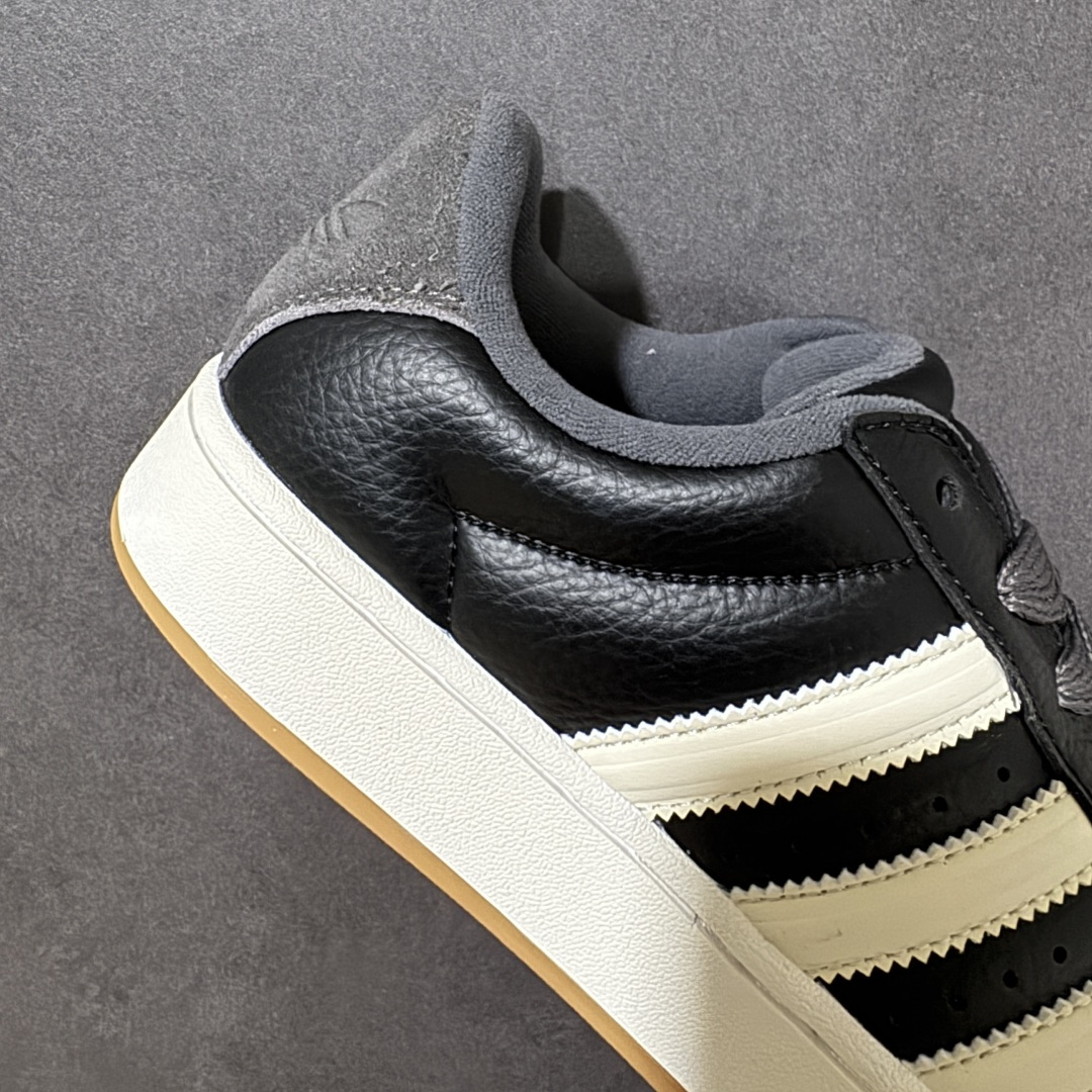 图片[7]-【公司级】Adidas Original Superstar 2 ST 阿迪达斯 低帮白黑色 男女同款 贝壳头2代防滑耐磨轻便低邦板鞋 鞋身整体以黑色皮革打造，搭配经典黑色贝壳头，鞋身两侧经典锯齿三条杠Logo采用米色皮革点缀，后跟装饰片辅以灰同色制作并带有三叶草Logo，最后白色中底搭配黄色橡胶外底完善整体设计收尾。时尚大方。 货号：KI3516 尺码：35⅔ 36 36⅔ 37⅓ 38 38⅔ 39⅓ 40 40⅔ 41⅓ 42 42⅔ 43⅓ 44 44⅔ 45⅓-选品中心