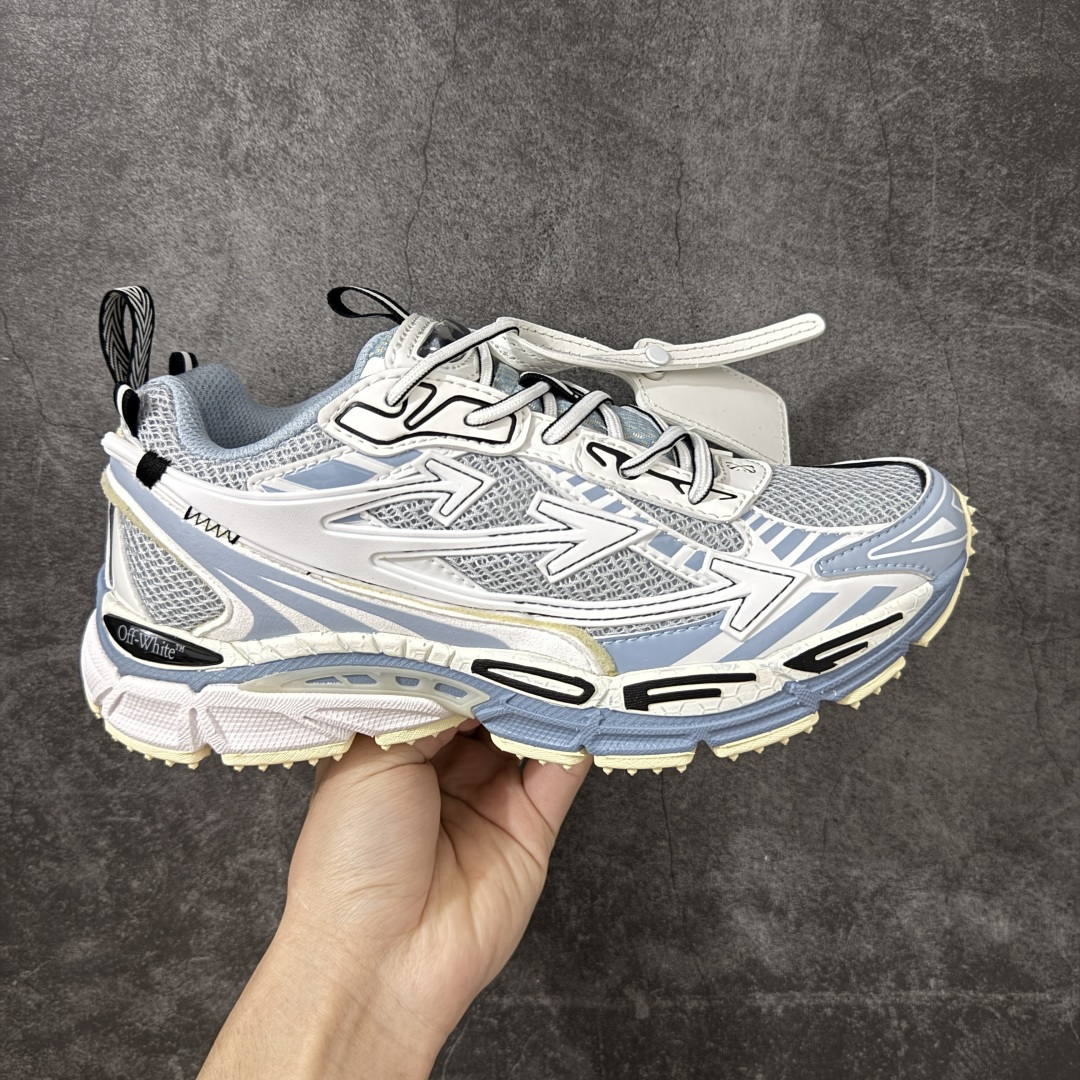 【OK纯原版本】OFF-WHITE OW运动鞋 春夏走秀款球鞋 所有配件均通过定做出产正品裁片 原版比例大箭头定制网眼布双拼牛皮进口机器针车 数控针距精准做工不输大牌里层为高密度透气网眼布/垫脚羊皮私模重工抓地橡胶底 后跟坡度最贴切原版鞋型脱模 厚底约4CM 原盒包装配 TPU大底 尺码：35-46-选品中心