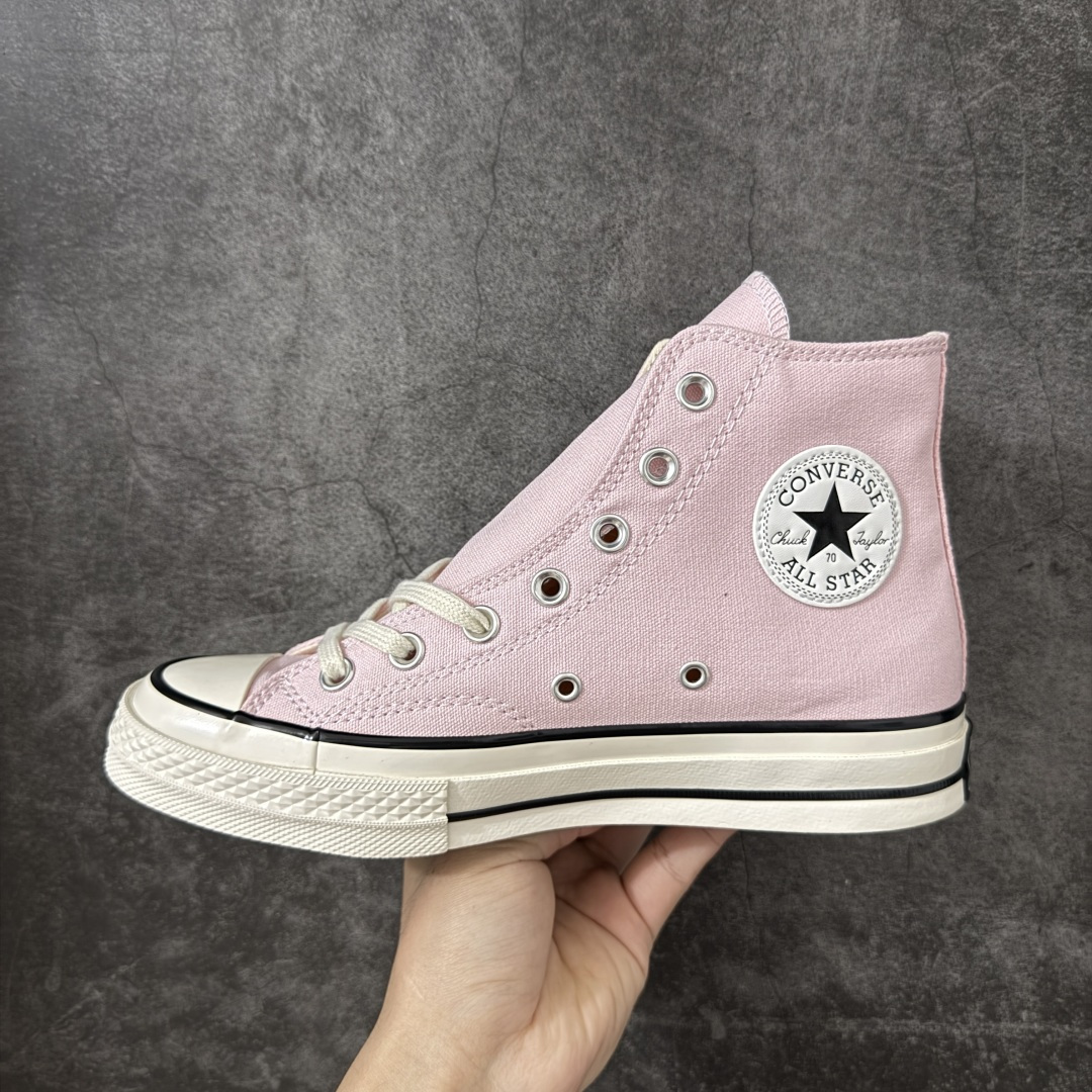 图片[2]-【虎扑2.0小头版】 Converse Chuck All Star 1970S 经典款潮流耐磨帆布鞋 浅粉高 A10527C 全新开发 不仅仅为小鞋头 细节 材料 做工 全方位升级 经典永不过时 十年老厂出品 平台正品订单 超稳定的品控清洁度 全套原厂材料配置 原厂硫化工艺 油性扁平尖头 原厂楦头纸板数据 一体化超软蓝底加持 超软EVA鞋垫 后掌灰色缓震胶 脚感一比一还原 耐磨橡胶大底 越南产内外标 原盒黑色吊牌 超高清洁度 随意冲正 如有更好白送 尺码：35 36 36.5 37 37.5 38 39 39.5 40 41 41.5 42 42.5 43 44-选品中心