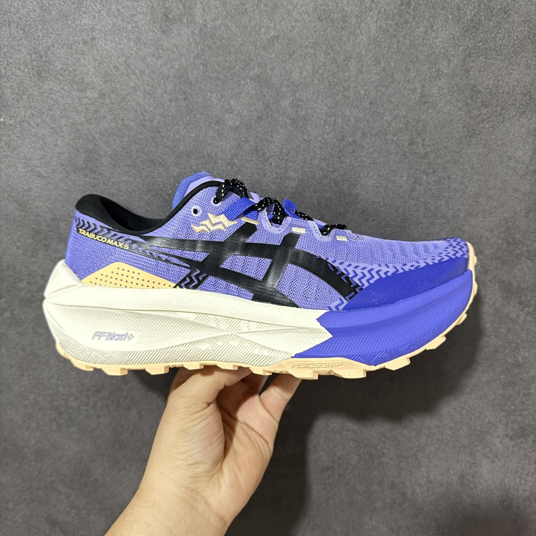 【公司级】亚瑟士/ASICS Trabuco max 5 特拉布科 max 5 代高山系列低帮户外攀岩运动慢跑鞋  #采用人体工学一体式工程提花网眼鞋面材质  #全掌Flyte Foam Blast+ 轻量高能回弹泡棉材料中底  #编织型岩石板凸耳橡胶,兼顾抓地及耐久性底片 货号：1012B937-500 尺码：36 37 37.5 38 39 39.5 40 40.5 41.5 42 42.5 43.5 44 45-选品中心