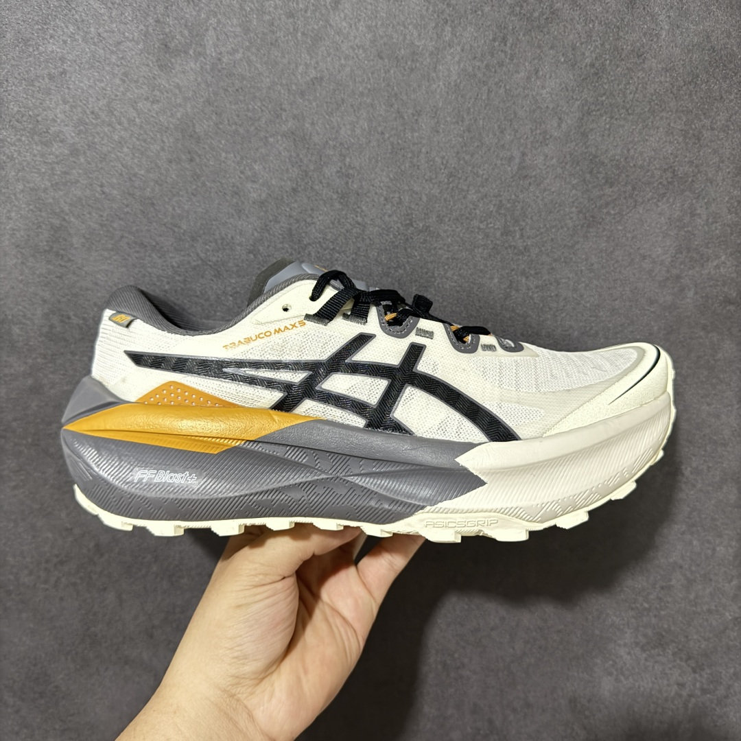 【公司级】亚瑟士/ASICS Trabuco max 5 特拉布科 max 5 代高山系列低帮户外攀岩运动慢跑鞋  #采用人体工学一体式工程提花网眼鞋面材质  #全掌Flyte Foam Blast+ 轻量高能回弹泡棉材料中底  #编织型岩石板凸耳橡胶,兼顾抓地及耐久性底片 货号：1011C271-100 尺码：36 37 37.5 38 39 39.5 40 40.5 41.5 42 42.5 43.5 44 45-选品中心