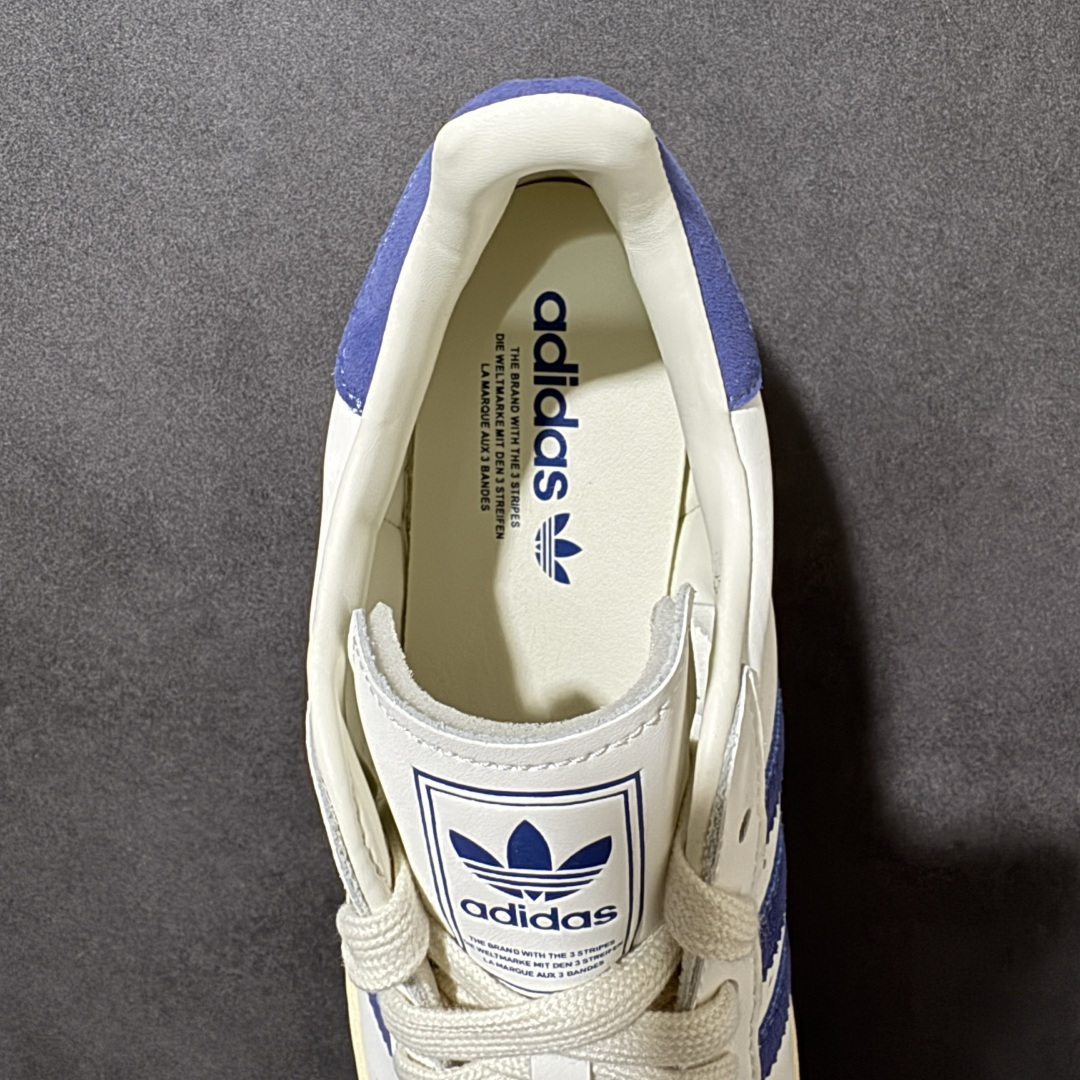 图片[6]-【公司级】Adidas Original Superstar 2 阿迪达斯 低帮 男女同款 贝壳头2代防滑耐磨轻便低邦板鞋 鞋身整体以米色皮革打造，搭配经典米色贝壳头，鞋身两侧经典锯齿蓝色三条杠Logo，后跟蓝色装饰片压印logo，最后以米色大底完善整体设计收尾。整体时尚大方。 货号：KZ6732 尺码：35¹/₃ 36 36²/₃ 37¹/₃ 38 38²/₃ 39¹/₃ 40 40²/₃ 41¹/₃ 42 42²/₃ 43¹/₃ 44 44²/₃ 45¹/₃-选品中心