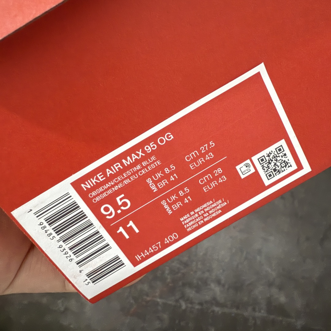 图片[9]-【KZ2.0版本】Nike Air Max 95 蓝色 货号：IH4457-400 外贸顶级专供 区别先行版 全部配色原鞋原尺码开发生产 极致还原 全部原厂材料一比一打造 一眼ZP既视感 欢迎对比市场版本 尺码：40 40.5 41 42 42.5 43 44 44.5 45 46 46.5 47.5 48 48.5-选品中心