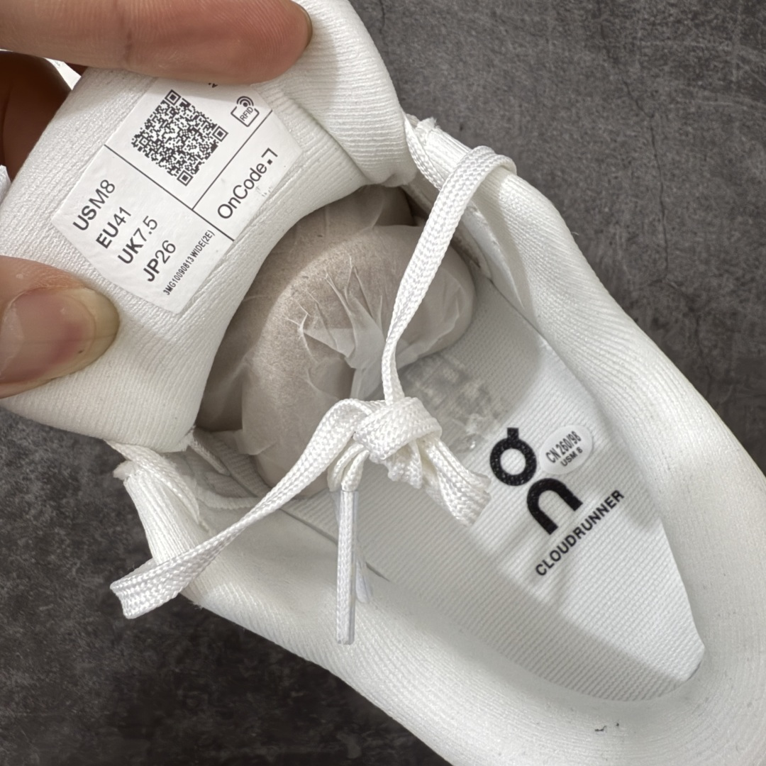 图片[7]-【RS纯原】ON 昂跑 Cloudrunner 3 wide 系列 网面休闲跑步鞋 3MG10090813 鞋面采用一体成型布料 有弹性非常透气 鞋底是镂空设计 运用了CLOUDTEC专利技术 弹力十足 毫无负重感 适合日常长距离行走或者休闲旅游 跑步 尺码：36-47 含半码-选品中心