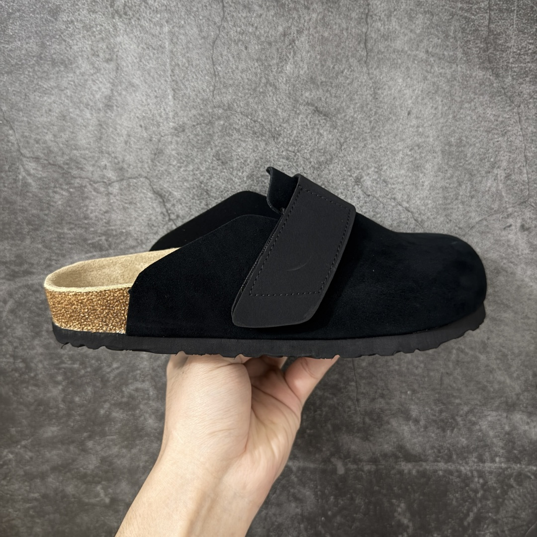 【莞顶G版】Birkenstock\\t 勃肯/博肯软木软底 一体休闲鞋 半拖 黑色 品质升级版 市场最好品质 十年ZP代工厂老师傅工艺 纯手工打造原汁原味博肯 市场最强版 没有之一 尺码： 35-45-选品中心