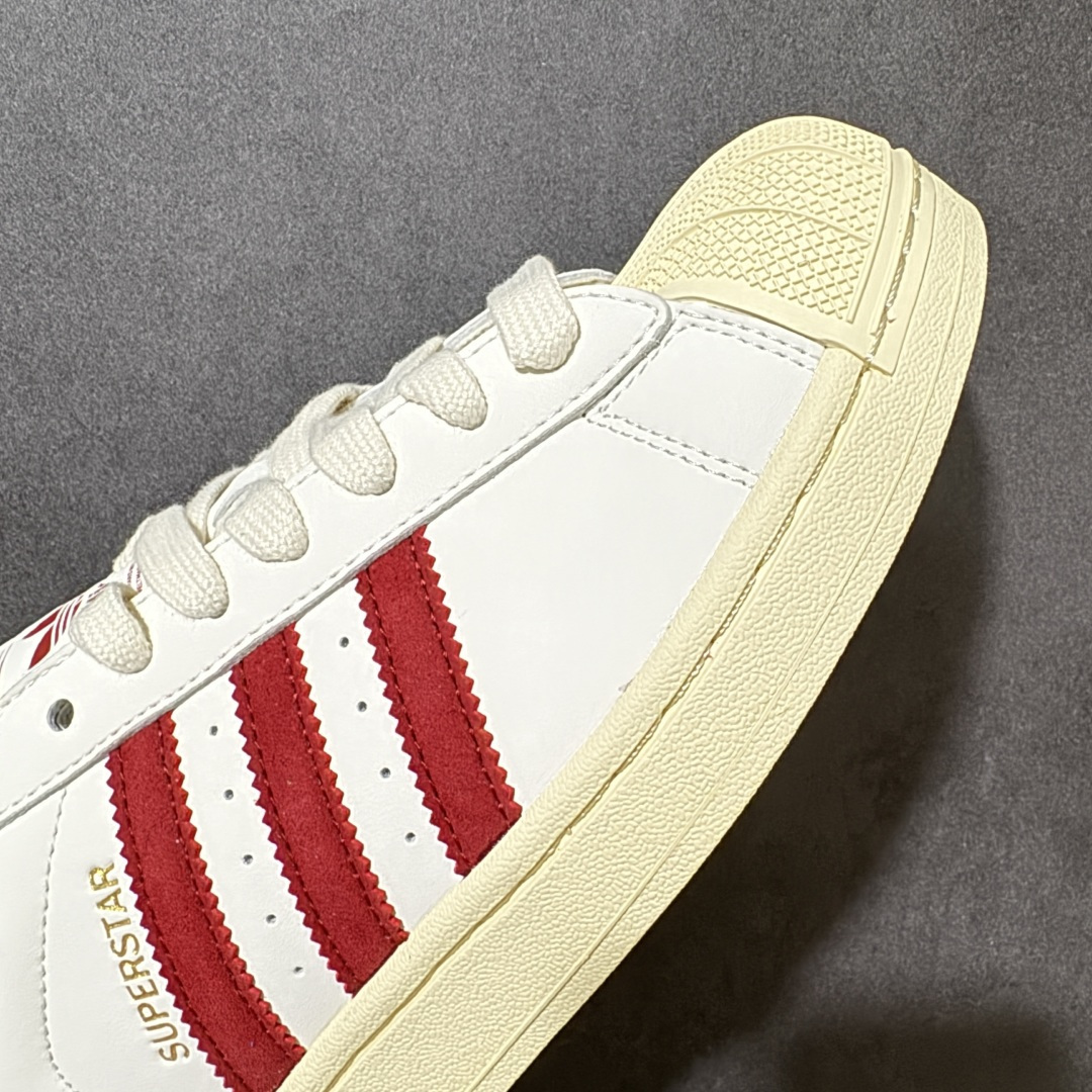 图片[8]-【公司级】阿迪达斯/三叶草Adidas Originals Superstar II \”White Red\”经典贝壳头系列低帮百搭休闲运动板鞋“皮革白大学红” 货号：KZ6733 男女同款 尺码：35 36 36⅔ 37⅓ 38 38⅔ 39⅓ 40 40⅔ 41⅓ 42 42⅔ 43⅓ 44 45-选品中心