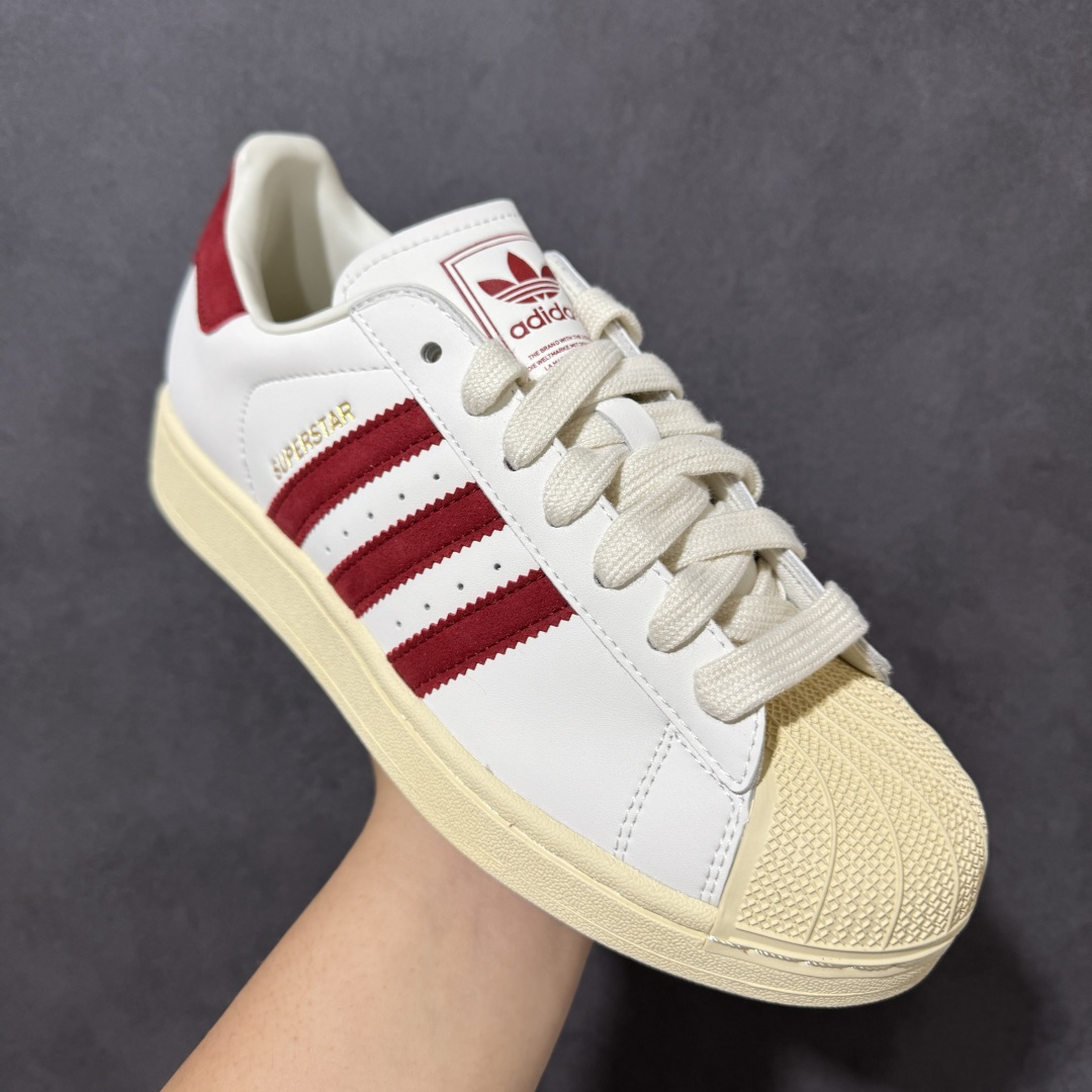 图片[3]-【公司级】阿迪达斯/三叶草Adidas Originals Superstar II \”White Red\”经典贝壳头系列低帮百搭休闲运动板鞋“皮革白大学红” 货号：KZ6733 男女同款 尺码：35 36 36⅔ 37⅓ 38 38⅔ 39⅓ 40 40⅔ 41⅓ 42 42⅔ 43⅓ 44 45-选品中心