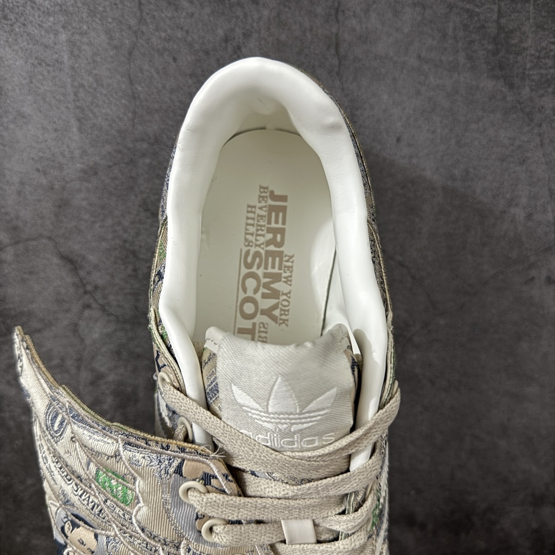 图片[8]-【公司级】Jeremy Scott x adidas originals FORUM 满印纸钞 耐磨轻便 低帮 板鞋 男女同款 米绿色 尺码：36-45-选品中心