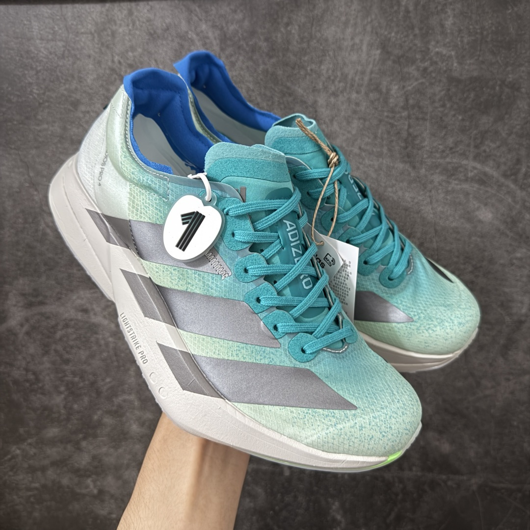 【NO.1纯原】Adidas Adizero Adios Pro 4 M竞训跑步鞋 JS2579 市场独一档品质 区别所有版本 原鞋购入开发数月 原材料 原档案打造 细节版型一比一 独立双层组合底私模.超软弹发泡超临界底 搭配ENERGYRODS 2.0真碳柱，每一步都动力满满 鞋面用的是Lightlock技术，轻透又贴合，就像给脚定制的一样。 中底是全掌Lightstrike Pro泡棉，软弹感超绝 真正一比一还原真实脚感💪🏻 尺码：36 36.5 37 38 38.5 39 40 40.5 41 42 42.5 43 44 44.5 45 46-选品中心
