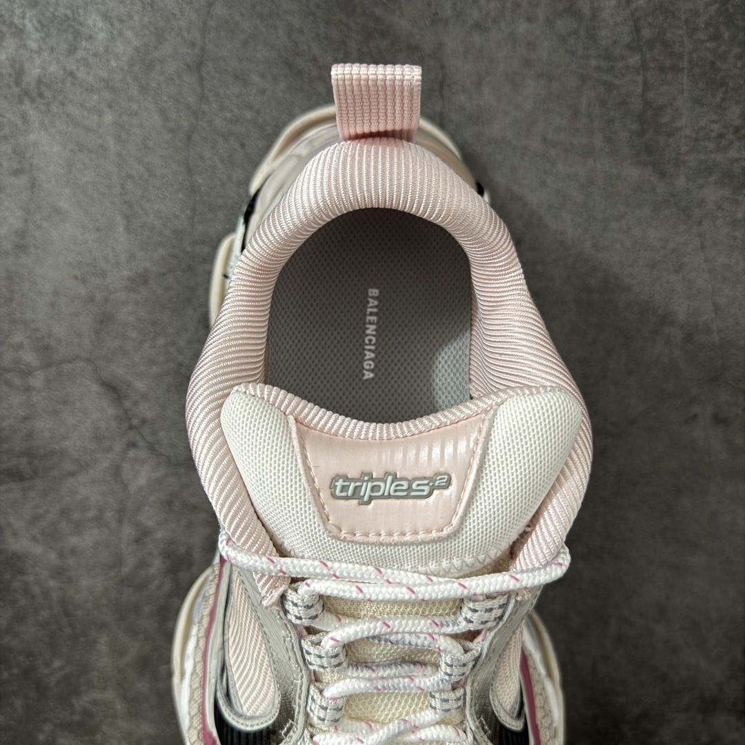 图片[8]-【ok纯原】Balenciaga巴黎世家24代 Triple S .2 粉色 低帮 老爹鞋 市场老牌巴黎世家大厂出品 品质价格无需多言 原鞋原材料打造 一比一细节还原 此款相对之前款式轻质很多 超厚鞋底增高4-5cm 高街风格 货号：865849WTR2G1800 尺码：36-46-选品中心