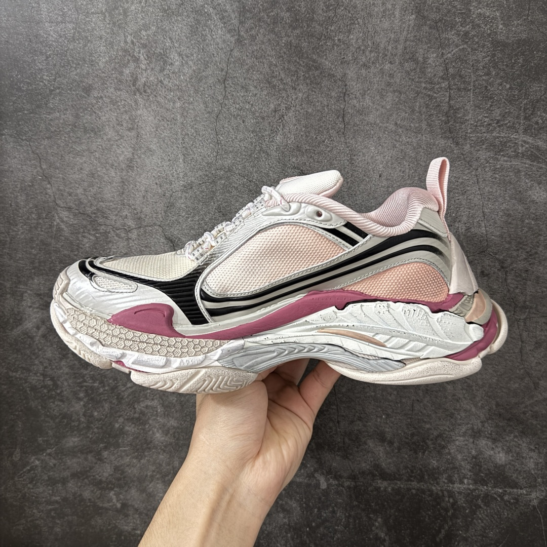 图片[2]-【ok纯原】Balenciaga巴黎世家24代 Triple S .2 粉色 低帮 老爹鞋 市场老牌巴黎世家大厂出品 品质价格无需多言 原鞋原材料打造 一比一细节还原 此款相对之前款式轻质很多 超厚鞋底增高4-5cm 高街风格 货号：865849WTR2G1800 尺码：36-46-选品中心