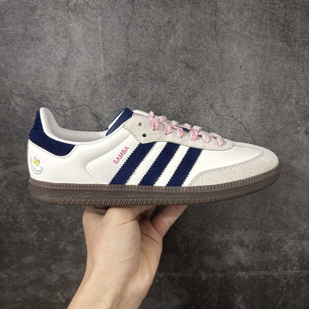【渠道纯原】adidas originals × Disney/迪士尼 SAMBA OG 舒适贴合 德训鞋 男女同款 粉白 口碑大厂出品 品控大底版型不断改良更新 全套原纸板楦头开发 确保原汁原味 完美呈现桑巴版型 一比一鞋头弧度高度鞋身弧度 此版本只针对中端市场 皮料材质有所更替 其他数据细节工艺流程均保持一致 绝不口嗨 细节品控鞋型随意对比 正确烫金高频细节 原装纳米超迁皮料 独家私模橡胶大底 原盒原配 尺码：35.5 36 36.5 37.5 38 38.5 39 40 40.5 41 42 42.5 43 44 44.5 45-选品中心