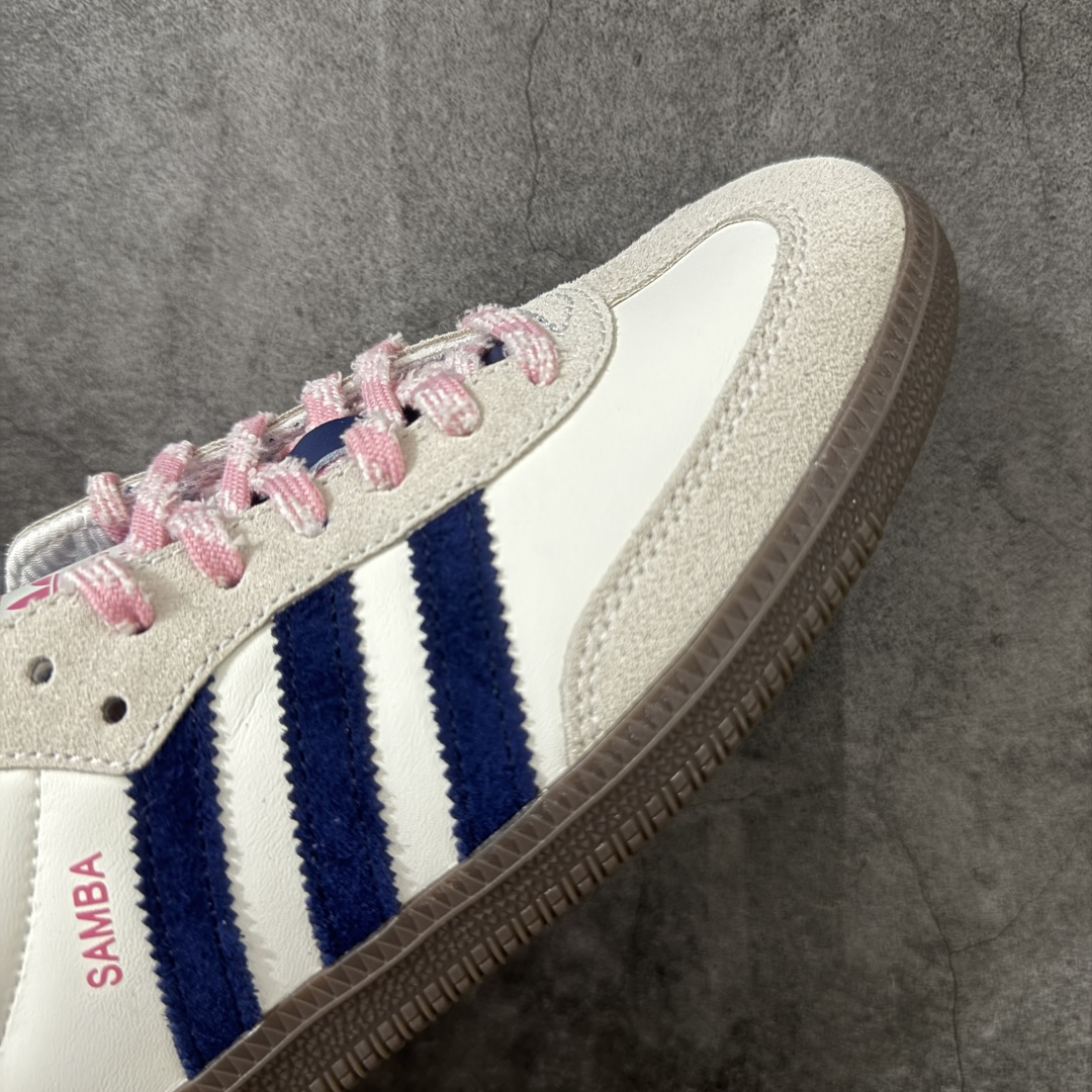 图片[6]-【渠道纯原】adidas originals × Disney/迪士尼 SAMBA OG 舒适贴合 德训鞋 男女同款 粉白 口碑大厂出品 品控大底版型不断改良更新 全套原纸板楦头开发 确保原汁原味 完美呈现桑巴版型 一比一鞋头弧度高度鞋身弧度 此版本只针对中端市场 皮料材质有所更替 其他数据细节工艺流程均保持一致 绝不口嗨 细节品控鞋型随意对比 正确烫金高频细节 原装纳米超迁皮料 独家私模橡胶大底 原盒原配 尺码：35.5 36 36.5 37.5 38 38.5 39 40 40.5 41 42 42.5 43 44 44.5 45-选品中心