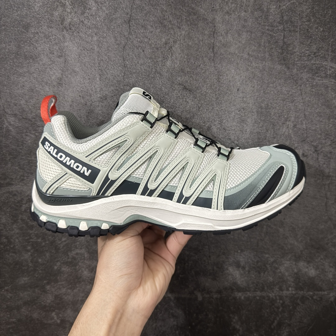 【A1纯原版】SALOMON XA Pro 3D 米绿色 萨洛蒙潮流越野机能户外功能鞋 492619 纯原外贸平台特供订单 耗时半年巨作 全套原纸板楦头开发 原厂特供网布配套加持 确保原汁原味 完美呈现版型 原档数据独家私模五层组合大底 男女鞋同步官方开发 原装Ortholite轻量化鞋垫 中底布带钢印编号 原厂TPU锁扣 进口港宝加持 后跟自然饱满 还原公司包裹性 鞋面采用SENSIFT贴合技术 全方位贴合包裹脚型 鞋跟部鞋底牵引设计 提供强大的抓地性能 更适应野外崎岖不平的道路 其3D ADVANCED CHASSIS底盘 材料轻量大化 钉齿设计更具稳定性 防护性 鞋底易磨损区运用CONTAGRIP高耐磨材料 应对城市硬质路面长距离跑考验 尺码：36 36.5 37.5 38 38.5 39 40 40.5 41 42 42.5 43 44 44.5 45-选品中心