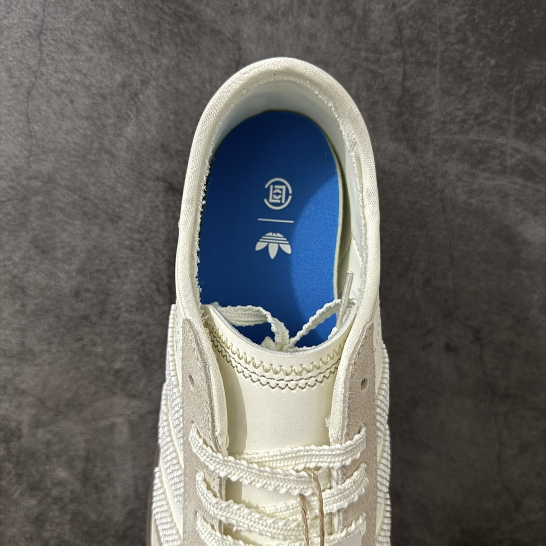 图片[8]-【正确版】CLOT x adidas originals GAZELLE 重磅联名 这款鞋在保留Gazelle经典轮廓的同时，注入了创新设计元素。其以“光环象牙”为配色主题，展现出优雅的外观。鞋面采用精细的针织纹理，并结合绒面革材质覆盖鞋眼、鞋头和鞋跟部分，既提升了精致感，又增强了耐用性 货号：IH3719 尺码：35.5 36 36.5 37 38 38.5 39 40 41 42 42.5 43 44 45-选品中心