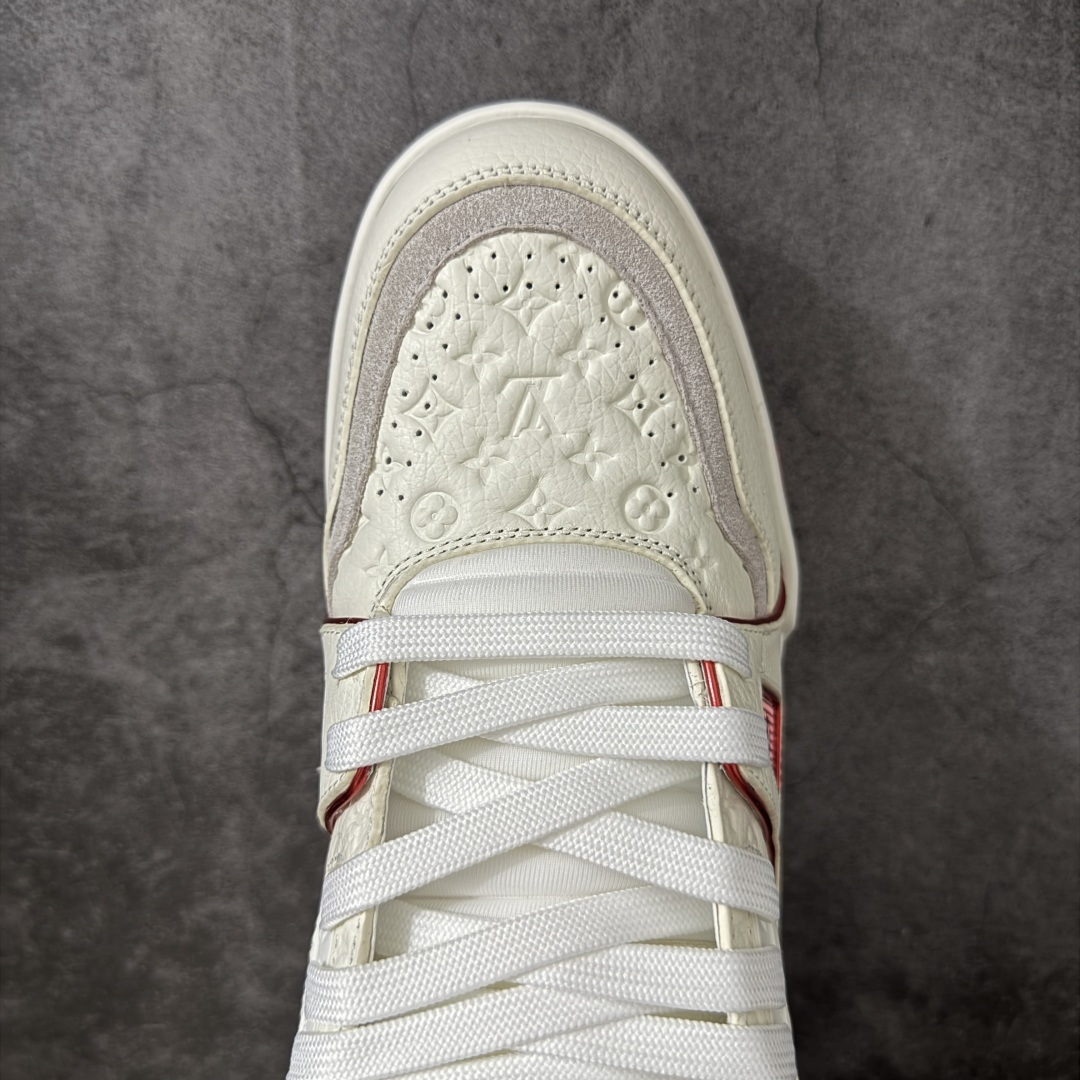 图片[5]-【广东纯原版】LV Louis Vuitton Trainer 低帮休闲板鞋 代购级别 ZP级全套包装 原版购入历时近两个月开发打造！ 经典多拼色超好看 原版完美楦型 调试了两个月 鞋面独家订制压纹粒面小牛皮 大底TPU、模具费2w+ 质感媲美原版 垫脚聚米微料加透气英伦网布 细节原版一致 ❗️请注意区分市面通货材料 版型 包装配件 尺码：39-46-选品中心