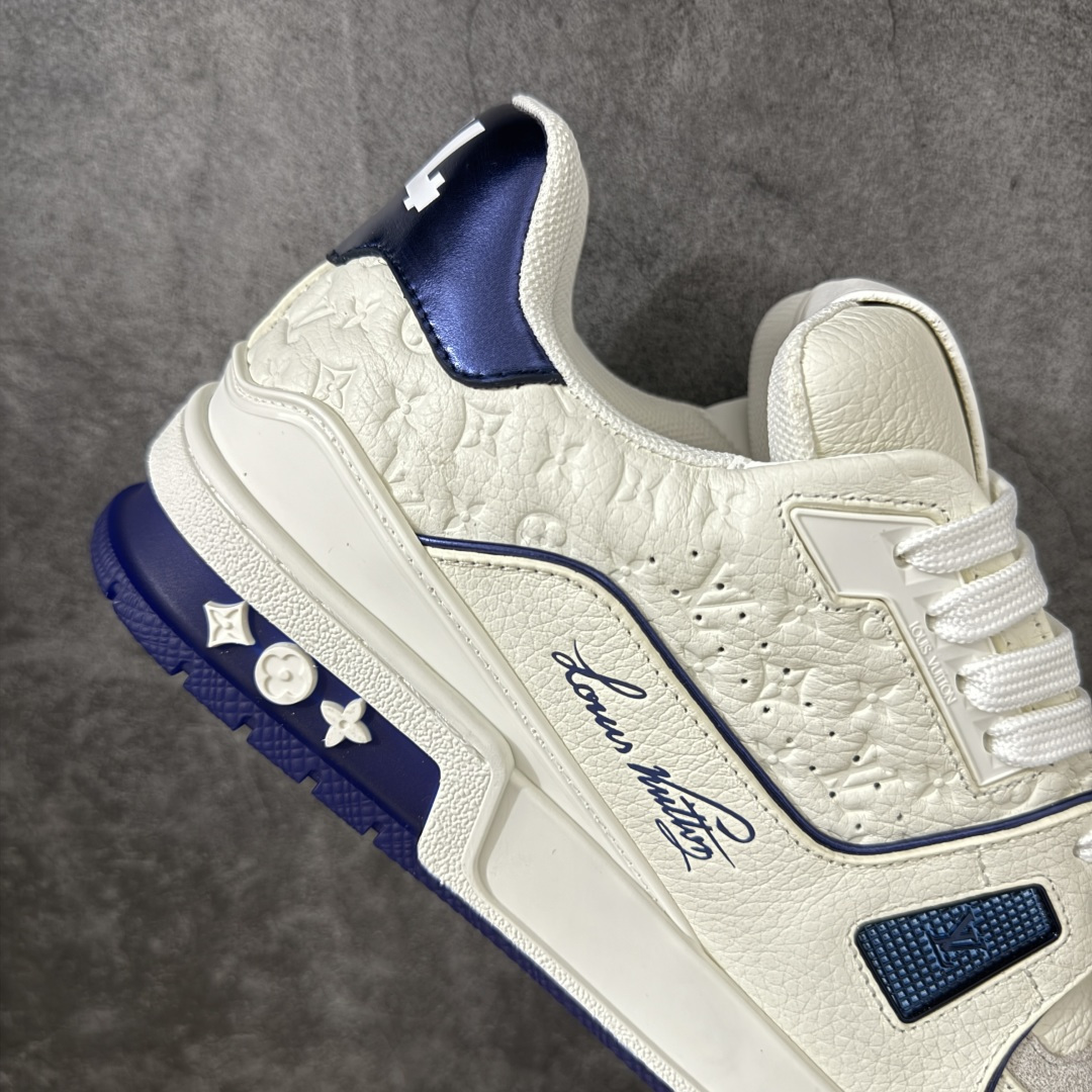 图片[7]-【广东纯原版】LV Louis Vuitton Trainer 低帮休闲板鞋 代购级别 ZP级全套包装 原版购入历时近两个月开发打造！ 经典多拼色超好看 原版完美楦型 调试了两个月 鞋面独家订制压纹粒面小牛皮 大底TPU、模具费2w+ 质感媲美原版 垫脚聚米微料加透气英伦网布 细节原版一致 ❗️请注意区分市面通货材料 版型 包装配件 尺码：39-46-选品中心