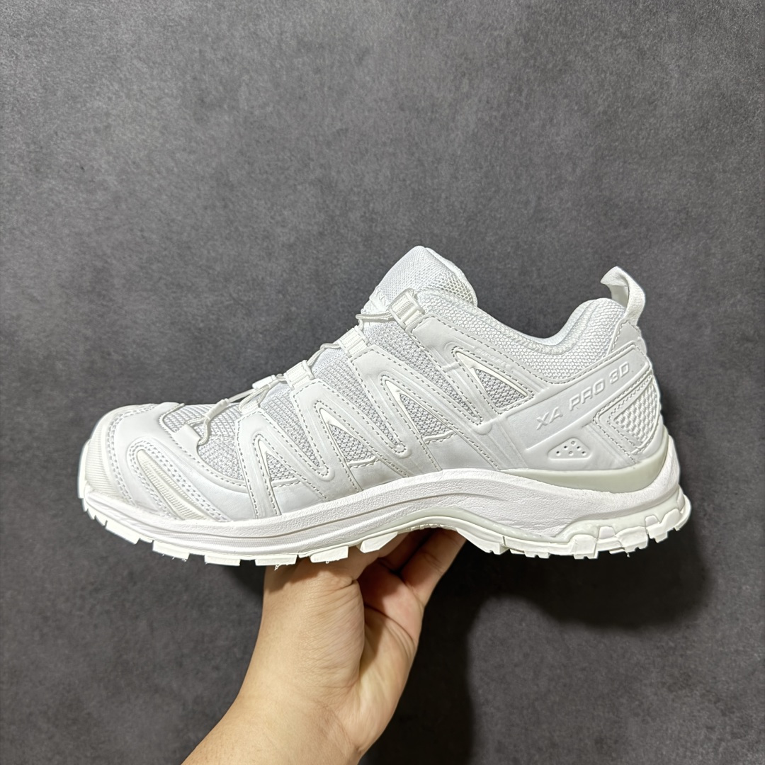 图片[2]-【GD版本】SALOMON XA Pro 3D 萨洛蒙潮流越野机能户外功能鞋 454406 纯原外贸平台特供订单 耗时半年巨作 全套原纸板楦头开发 原厂特供网布配套加持 确保原汁原味 完美呈现版型 原档数据独家私模五层组合大底 男女鞋同步官方开发 原装Ortholite轻量化鞋垫 中底布带钢印编号 原厂TPU锁扣 进口港宝加持 后跟自然饱满 还原公司包裹性 鞋面采用SENSIFT贴合技术 全方位贴合包裹脚型 鞋跟部鞋底牵引设计 提供强大的抓地性能 更适应野外崎岖不平的道路 其3D ADVANCED CHASSIS底盘 材料轻量大化 钉齿设计更具稳定性 防护性 鞋底易磨损区运用CONTAGRIP高耐磨材料 应对城市硬质路面长距离跑考验 尺码：36 36.5 37.5 38 38.5 39 40 40.5 41 42 42.5 43 44 44.5 45-选品中心