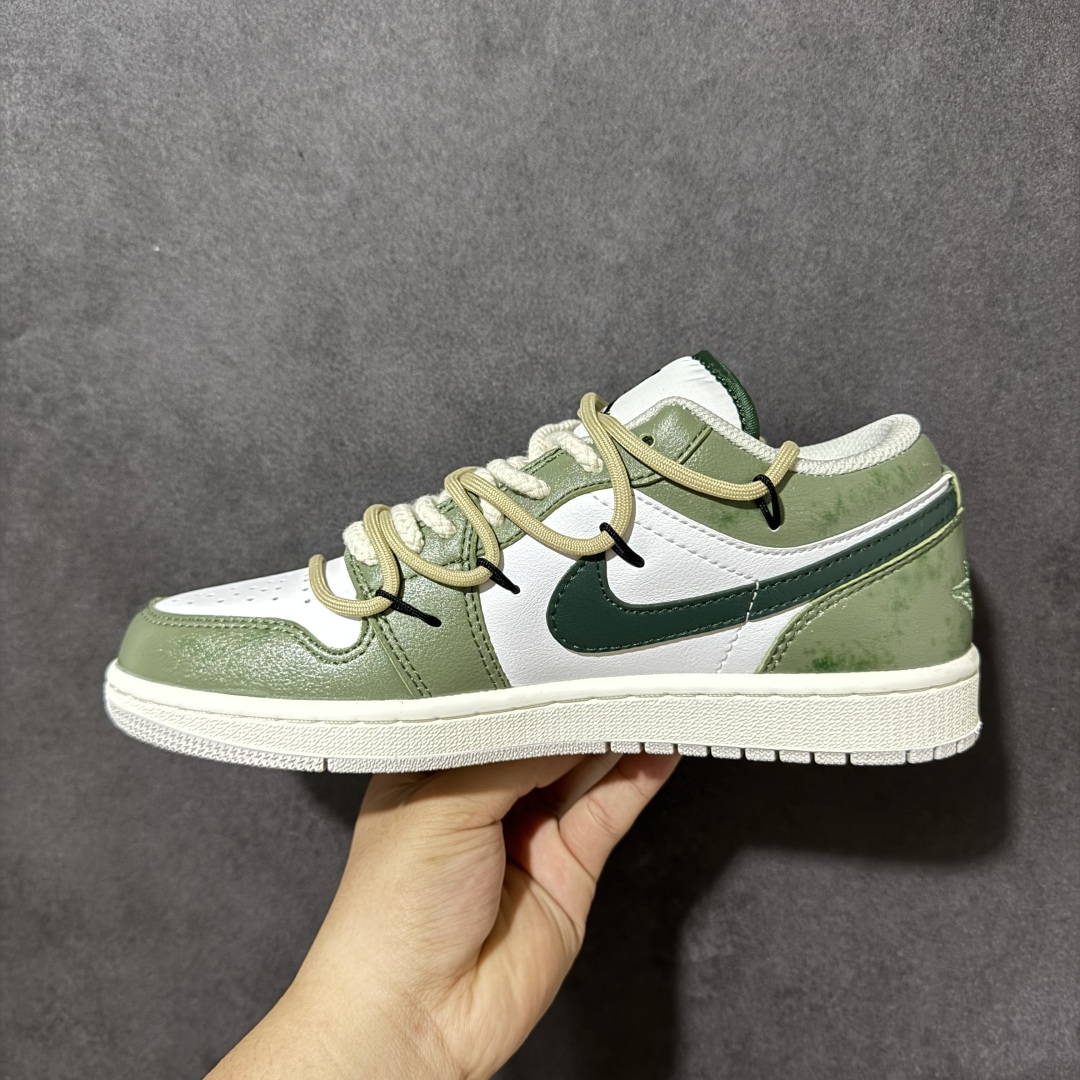 图片[2]-【定制版】Jordan Air Jordan 1 清竹林 国风礼盒 舒适百搭 潮流通勤 耐磨透气 低帮 复古篮球鞋 绿 货号：FQ7687-300(TeamA-青竹林) 尺码：36-46-选品中心