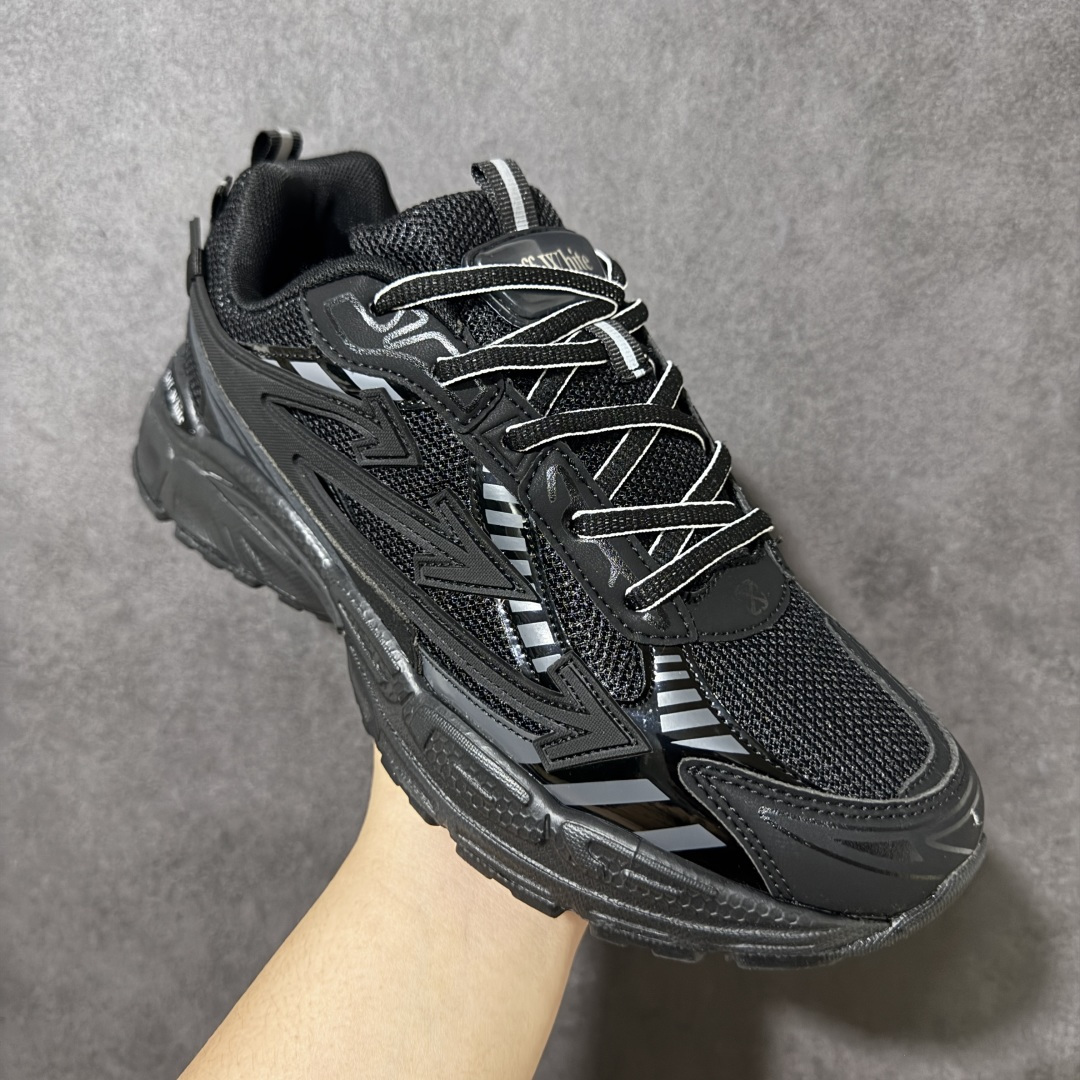 图片[3]-【公司级】Off-White OW Be Right Back 最新款跑鞋 复古休闲鞋 性价比正确版 原楦原纸板数据开发 #鞋面采用3d立体打印和多种材料拼接而成#防滑耐磨透气性轻便跑鞋 作为曾经爆火 并且定位奢潮领域的标志性品牌 Off-White 仍需要不断更新符合当下潮流时尚的复古运动鞋款，以期收获基本盘消费者的关注 此次更新的 Off-White 新款运动鞋将经典复古老爹鞋细节设计更加夸张化 并将标志性箭头设计置于显著位置 除此之外 整个系列的色彩搭配也可谓纷繁多样 总有一款适合你 尺码：40-45-选品中心