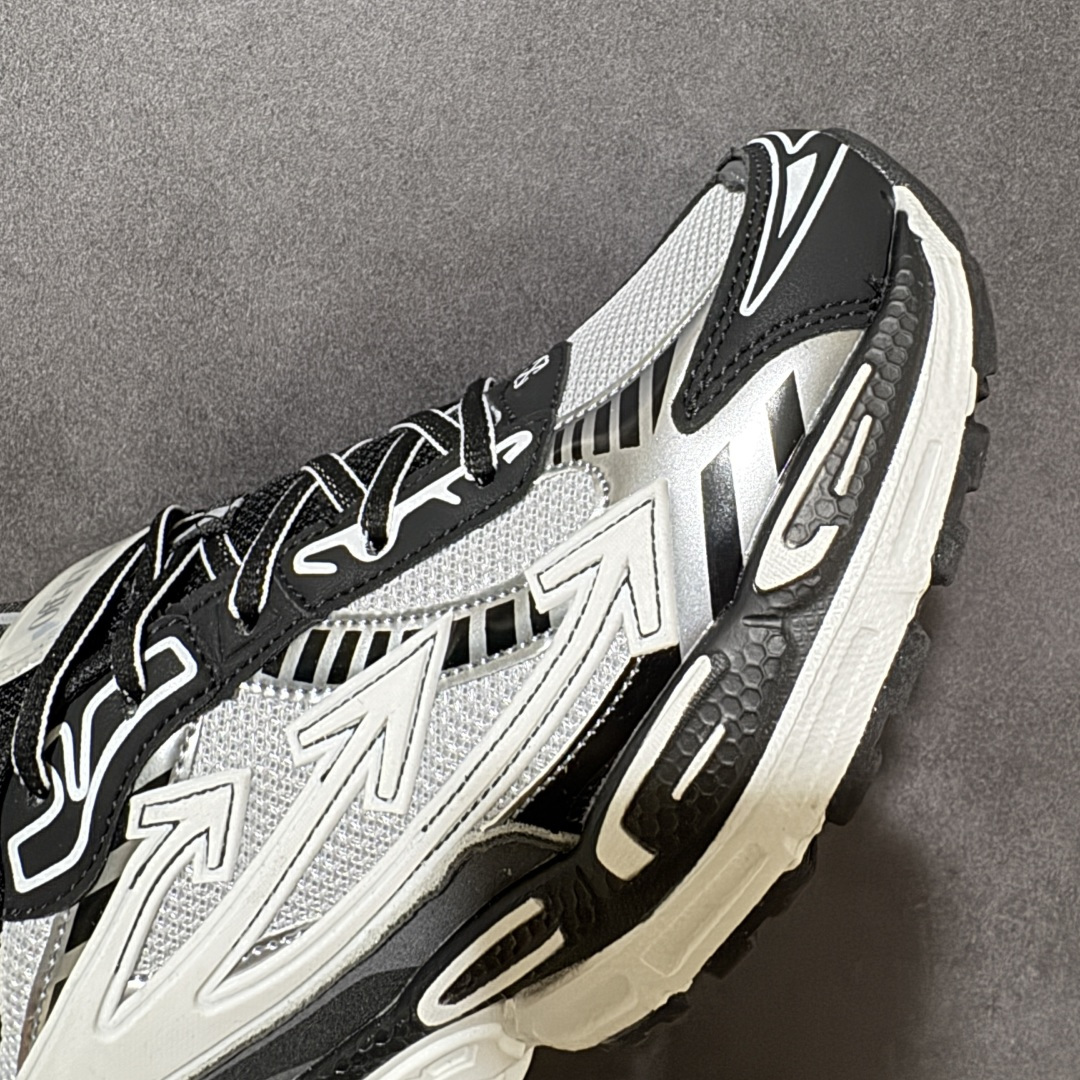 图片[8]-【公司级】Off-White OW Be Right Back 最新款跑鞋 复古休闲鞋 性价比正确版 原楦原纸板数据开发 #鞋面采用3d立体打印和多种材料拼接而成#防滑耐磨透气性轻便跑鞋 作为曾经爆火 并且定位奢潮领域的标志性品牌 Off-White 仍需要不断更新符合当下潮流时尚的复古运动鞋款，以期收获基本盘消费者的关注 此次更新的 Off-White 新款运动鞋将经典复古老爹鞋细节设计更加夸张化 并将标志性箭头设计置于显著位置 除此之外 整个系列的色彩搭配也可谓纷繁多样 总有一款适合你 尺码：40-45-选品中心