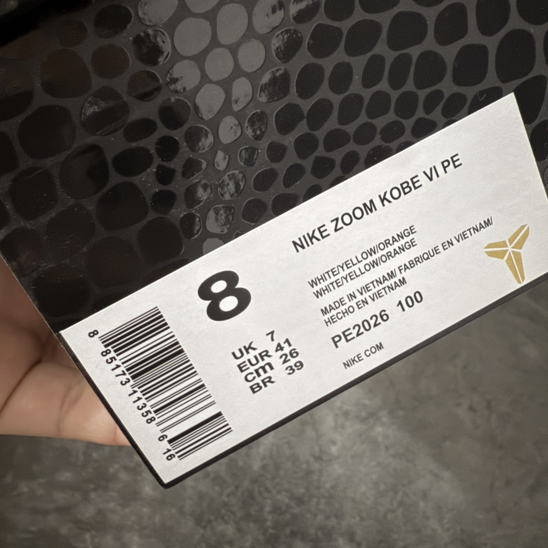 图片[10]-【MX纯原】NK Zoom Kobe 6 Protro 科比六代—PE 科比6布伦森 日出 PE2026-100 圈内顶级批次 完美复刻公司货 前掌超大Zoom Turbo气垫 后掌EVA缓震 真正的原汁原味 还原ZP脚感 全身鞋材卡料色独家定制 唯一正确喷漆工艺Swoosh 正确凹凸蛇鳞工艺 正确鞋面渐变效果 内全置真动飞态线 独立原厂模具 最大尺码达到48.5码 首批不拼图大几率过验 亲测已过 支持各种高强度实战 无需担心 上脚价 补货周期极长 脚宽建议买大半码 科比系列前掌偏窄 不影响二次销售 支持七天无理由退换 尺码：39 40 40.5 41 42 42.5 43 44 44.5 45 45.5 46 47.5 48 49.5-选品中心