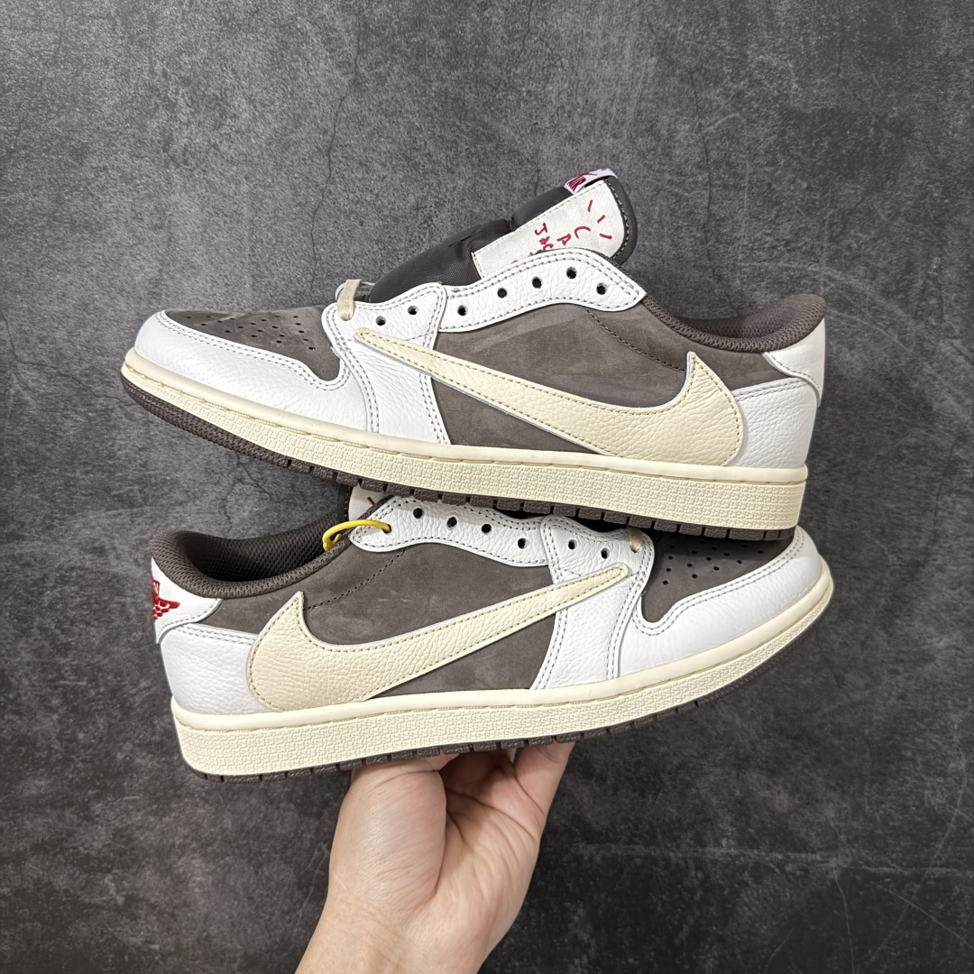 纯原 Travis Scott x Air Jordan AJ1 Low OG SPTS联名白棕倒钩低帮