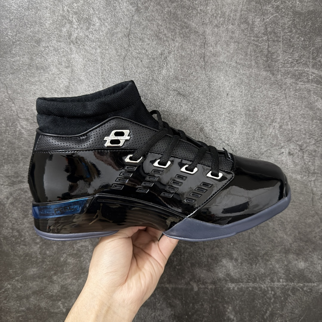 【莞产纯原】原厂渠道Air Jordan 17 Aj17纯黑漆皮全码出货！原厂独家私模打造！原材料加持！ 尺码：40.5—47.5 货号：IV7640-001-选品中心