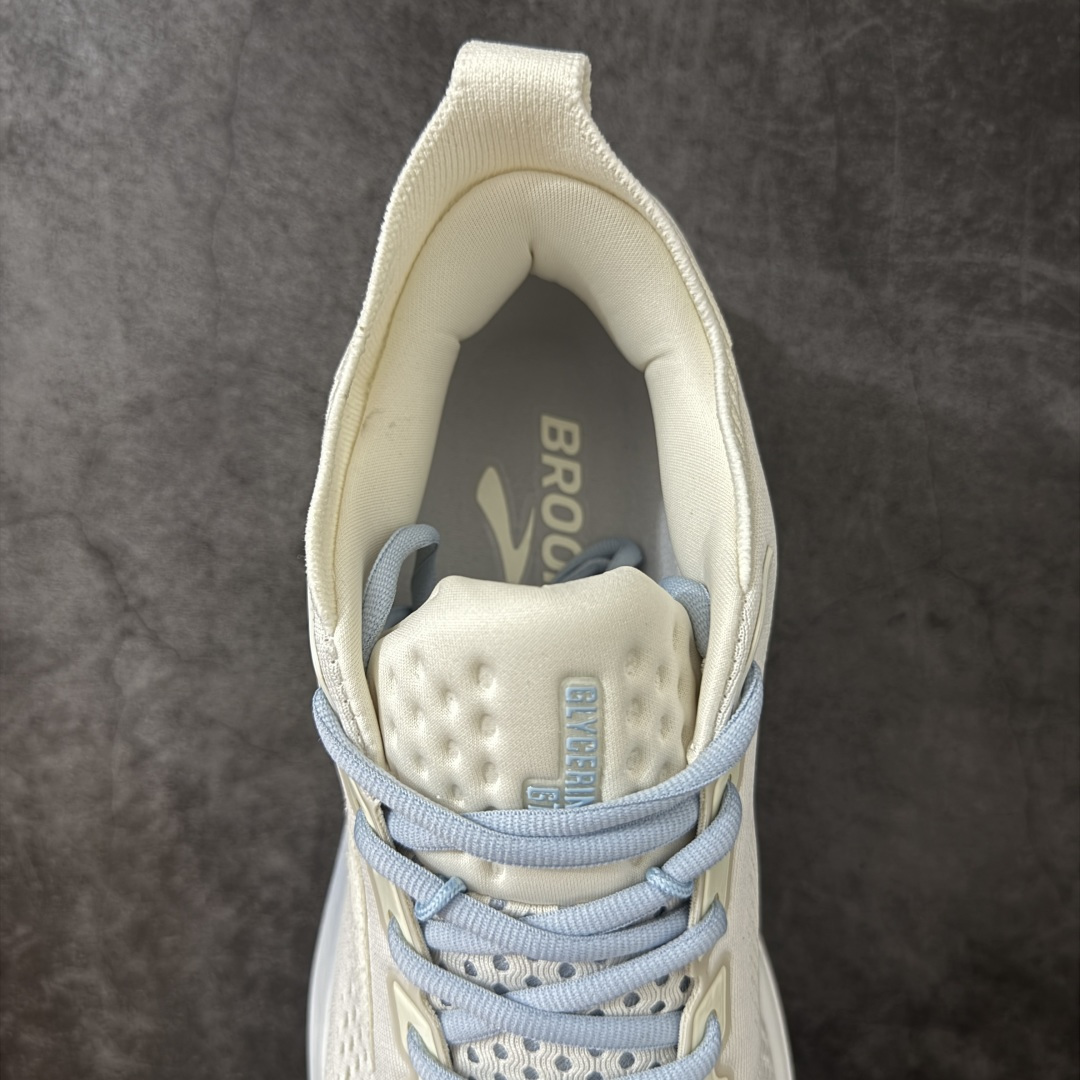 图片[8]-【BT纯原】Brooks Glycerin 23 布鲁克斯甘油 男女同款 正宗发泡超临界跑鞋 鞋面透气网眼 穿着舒适四季能穿 鞋面采用原厂甲卡梭织布此工艺只有DG那边才能做好 中底采用 DNA Tuned 超临界发泡 前掌DNA FLASH V2 抓地防滑耐磨 轻量竞速 日常跑步/马拉松/通勤最适合不过 超临界：核心特点 材质与脚感：采用EVA与TPU混合的超临界发泡材料，脚感软弹，回弹比Ortholite更快，重量更轻（单只约150克），能有效提升能量回馈，目前算最核心的中底！ ​采用原厂1：1 原盒原标 原厂欧索奈鞋垫 一切细节 做工以及脚感均做到完美还原 欢迎品鉴💪 尺码：35.5 36 36.5 37.5 38 38.5 39 40 40.5 41 42 42.5 43 44 44.5 45 46 46.5 47.5-选品中心