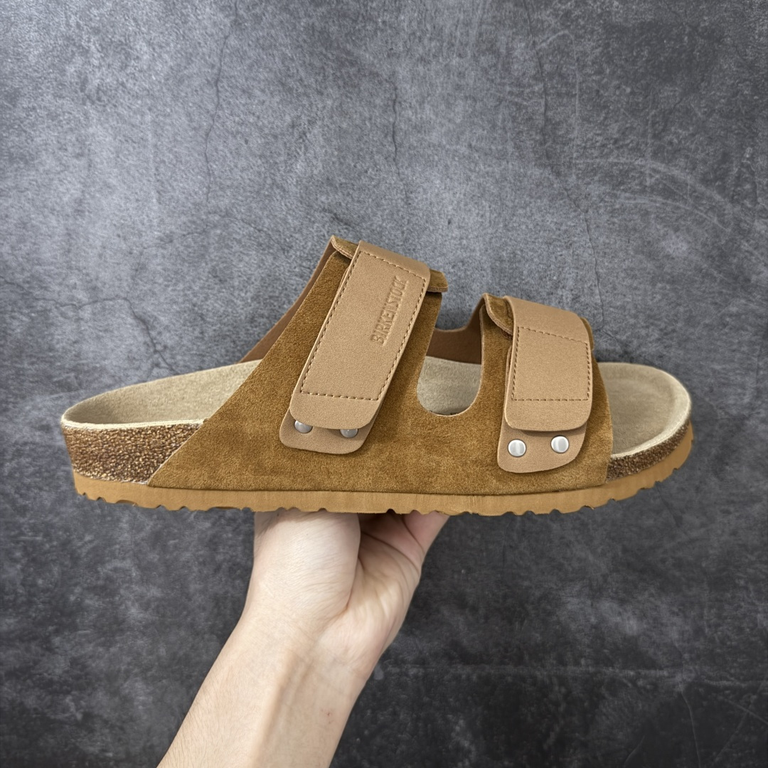 【莞顶G版】Birkenstock\\t 勃肯/博肯软木软底 休闲鞋半拖二字魔术贴拖鞋 咖色 品质升级版 市场最好品质 十年ZP代工厂老师傅工艺 纯手工打造原汁原味博肯 市场最强版 没有之一 尺码： 35-45-选品中心