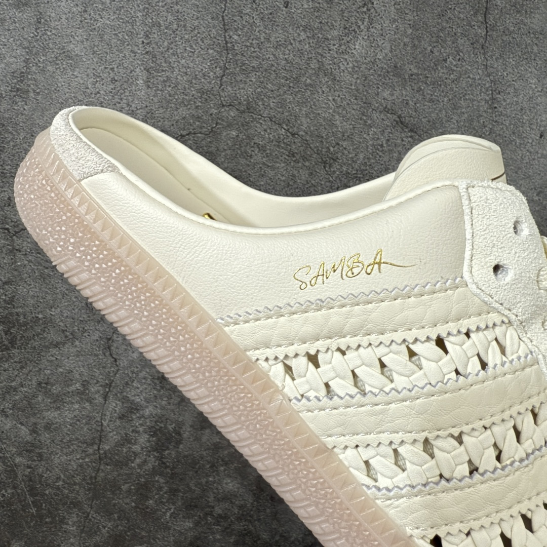 图片[7]-【渠道纯原】桑巴德训拖鞋一脚蹬 adidas originals Samba OG MULE 包头拖鞋 KH7719 浅米色 口碑大厂出品 品控大底版型不断改良更新 全套原纸板楦头开发 确保原汁原味 完美呈现桑巴版型 一比一鞋头弧度高度鞋身弧度 原厂头层皮料 细节品控鞋型随意对比 正确烫金高频细节 独家私模橡胶大底 原盒原配 尺码：35.5 36 36.5 37.5 38 38.5 39 40 40.5 41 42 42.5 43 44 44.5 45-选品中心