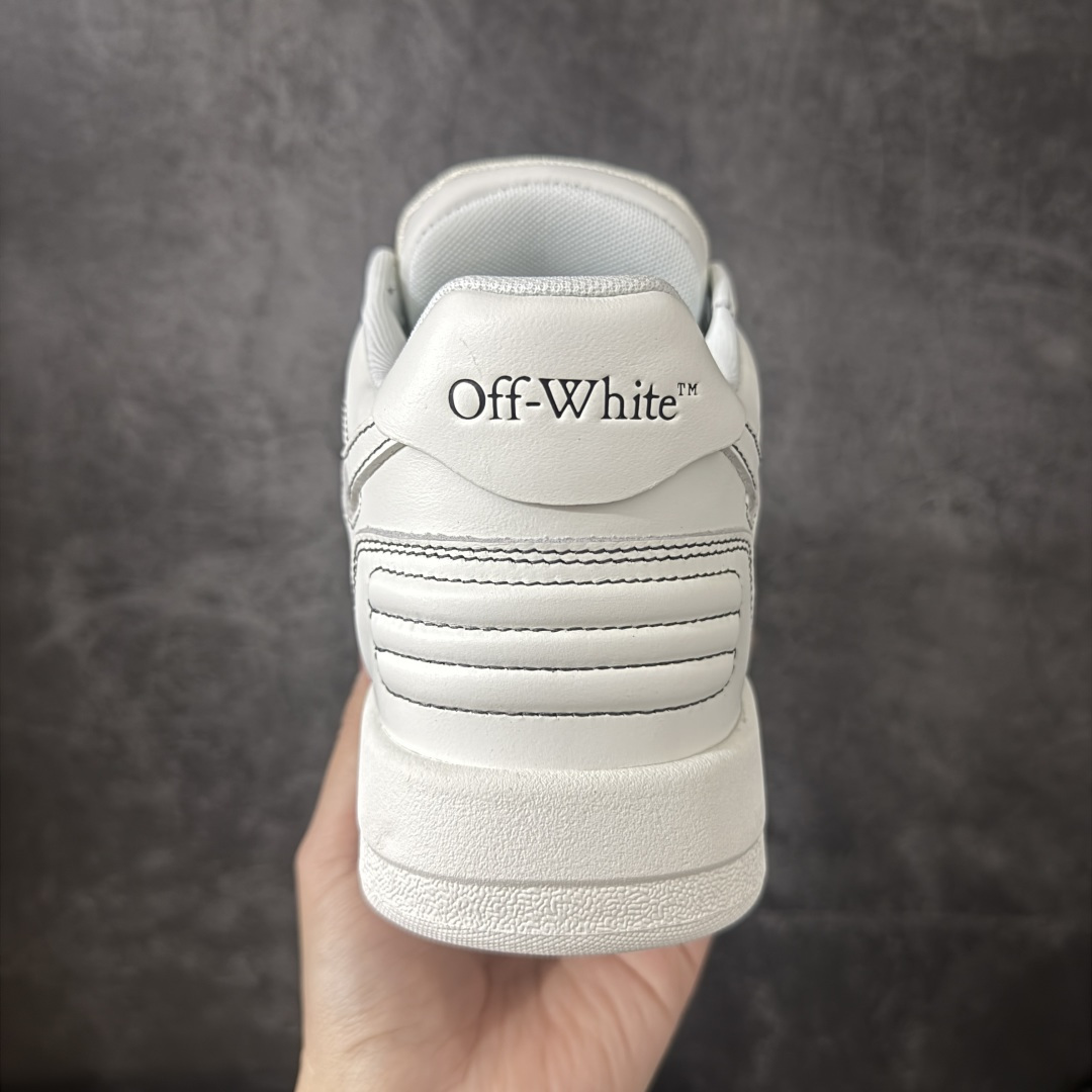 图片[4]-【纯原版】OFF-WHITE Out Of Office OW低帮时尚板鞋 白米 杨幂同款 由经典配色打造 箭头符号、ZipTie 标签、1ogo印花等经典元素皆在此呈现 让人一眼明了 Off-White 的潮流身份 单品以黑白配色皮质制成 饰有品牌标志性 zip Tie 束线带吊牌 侧面饰有 Arrows 图案 展现出品牌对街头风格的偏爱 原厂原档案开发 原盒原标原厂头层皮料 官方原版设计 做工细节全方位对比原鞋 尺码：36 37 38 39 40 41 42 43 44 45 46 47-选品中心